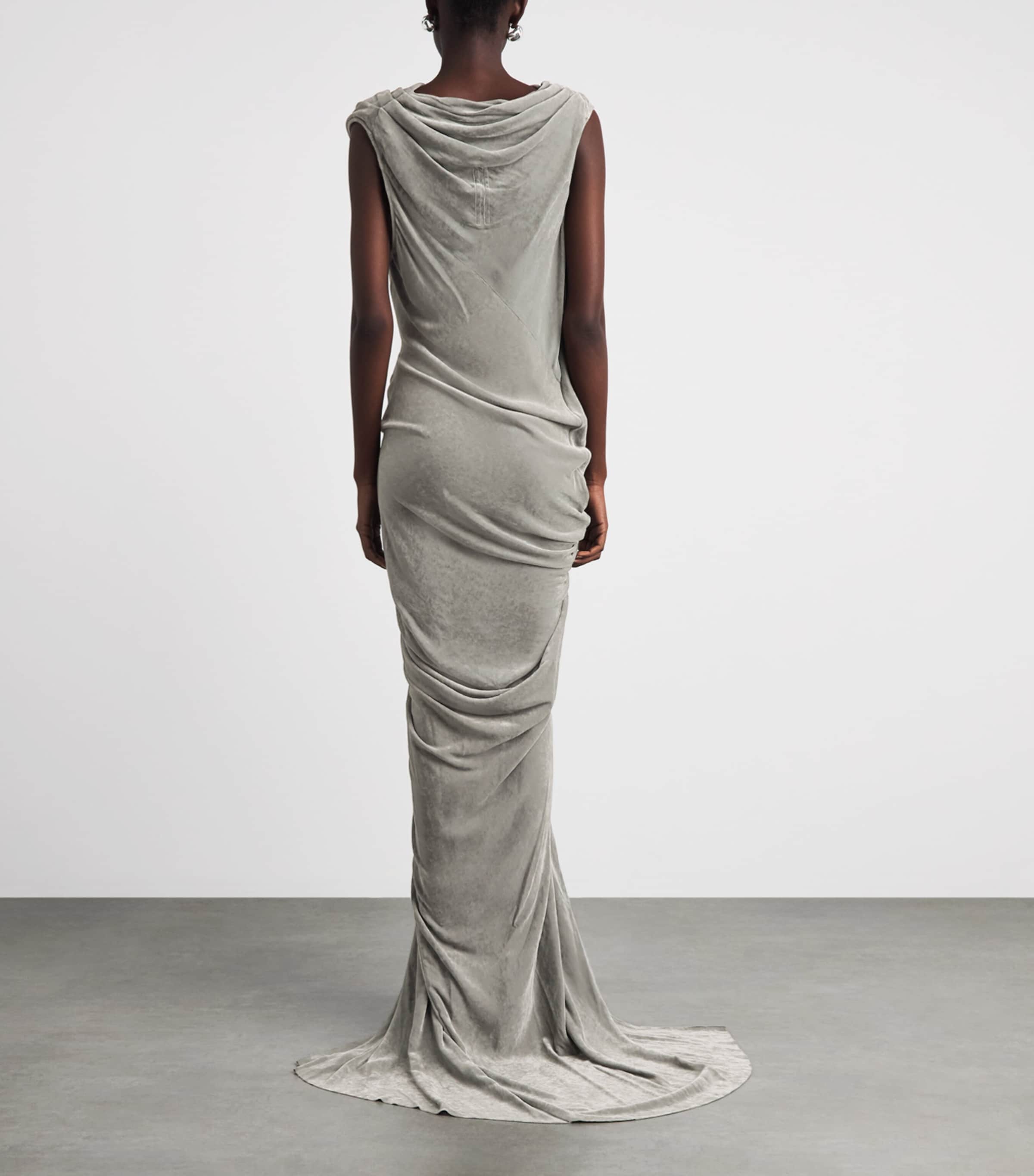 Rick Owens Womens Strutter Maxi Dress Drk Pearl Image 4