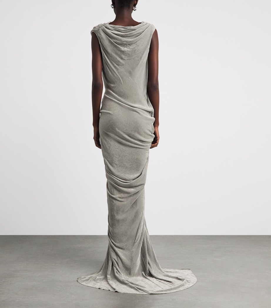 Rick Owens Womens Strutter Maxi Dress Drk Pearl Image 4