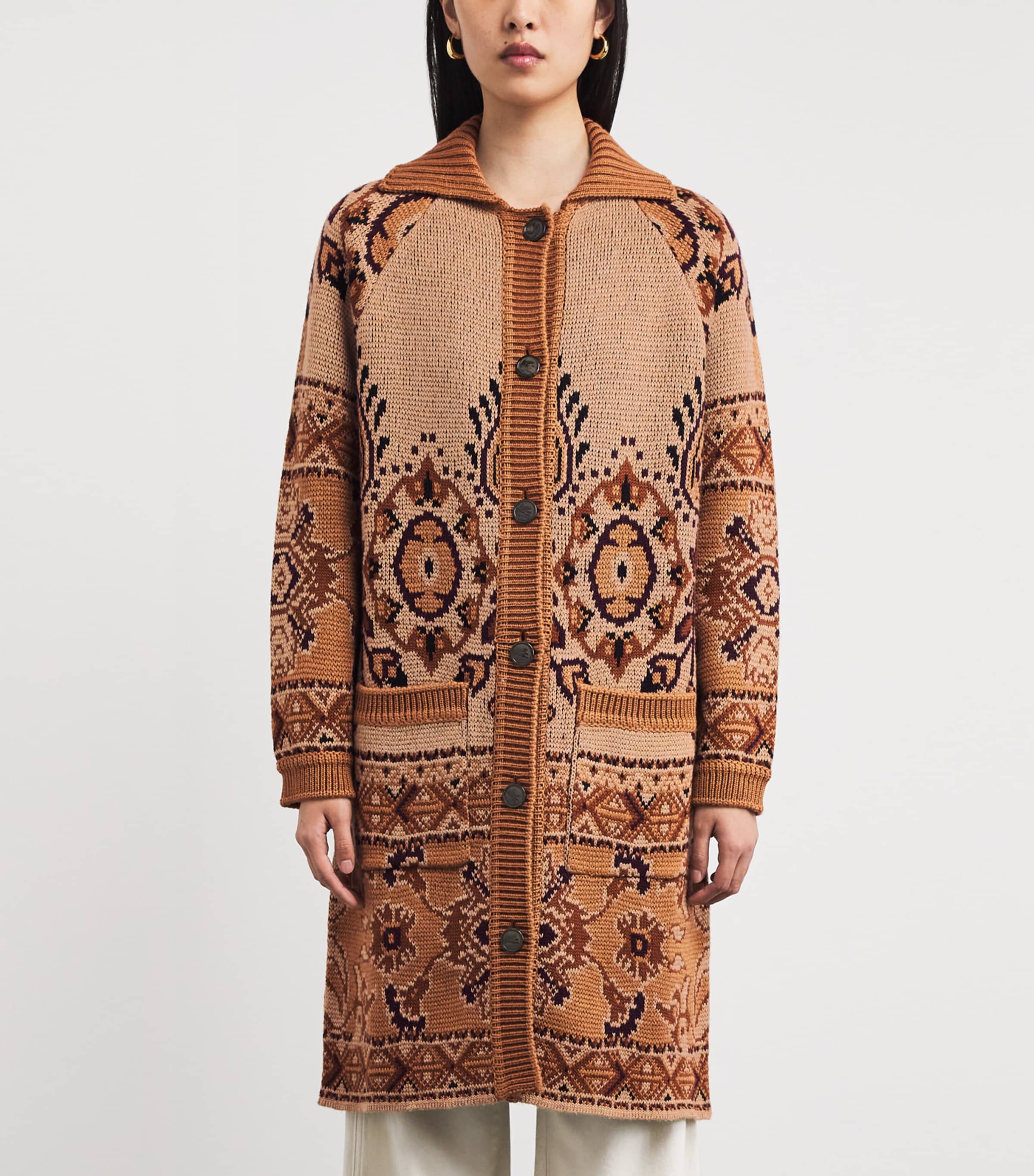 Wool-Blend Longline Cardigan S9825 Image 3