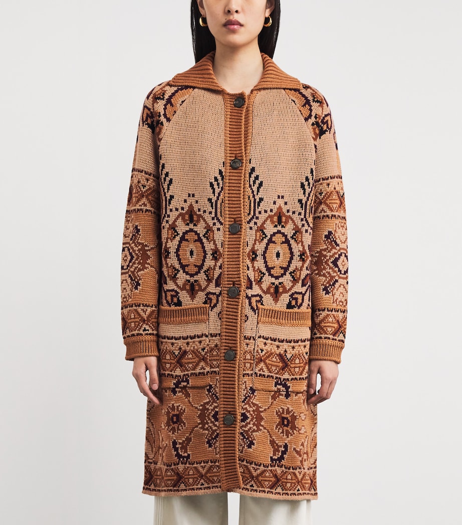 Wool-Blend Longline Cardigan S9825 Image 3