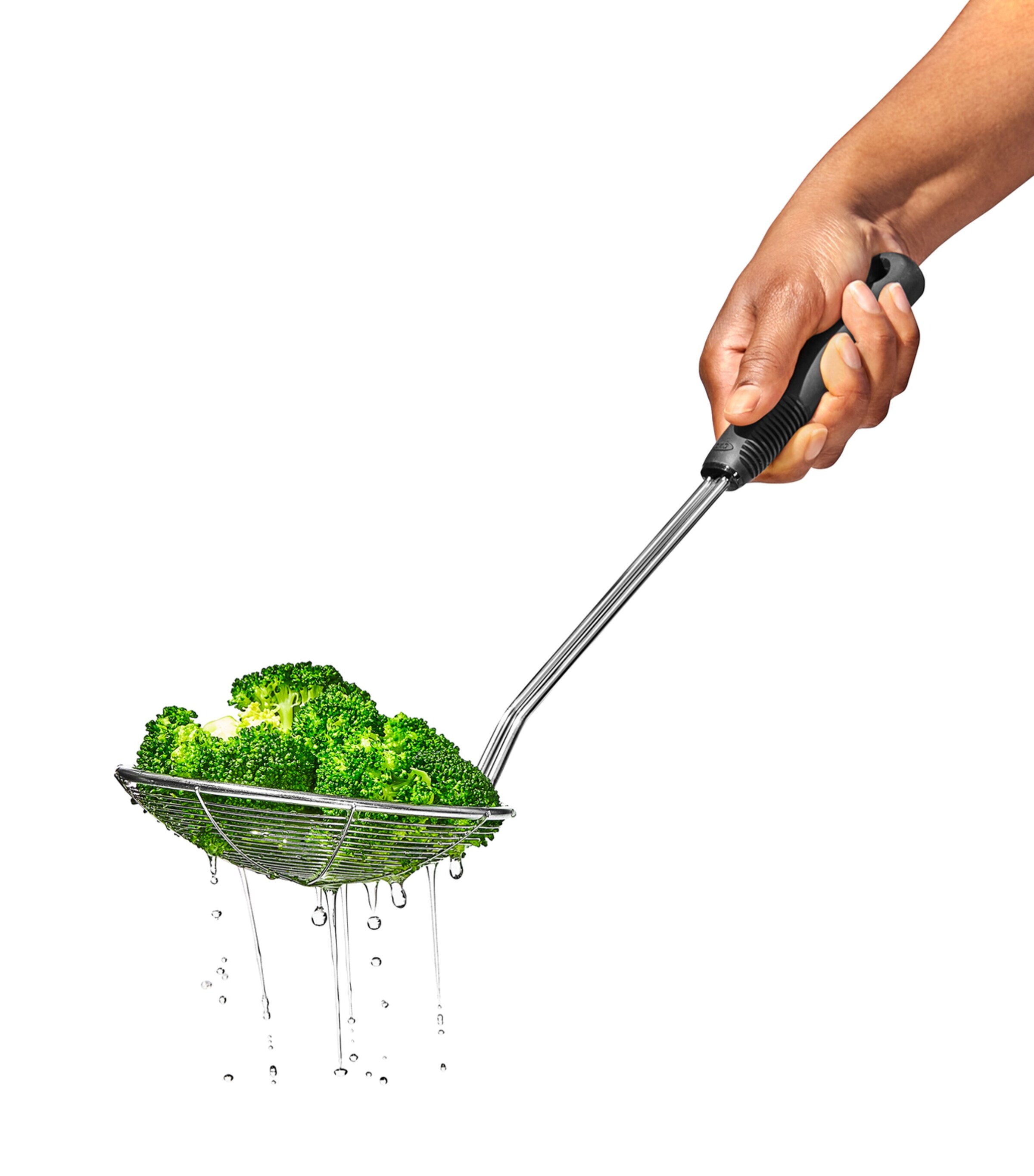 Oxo Good Grips Scoop and Strain Skimmer Silver/black Image 8