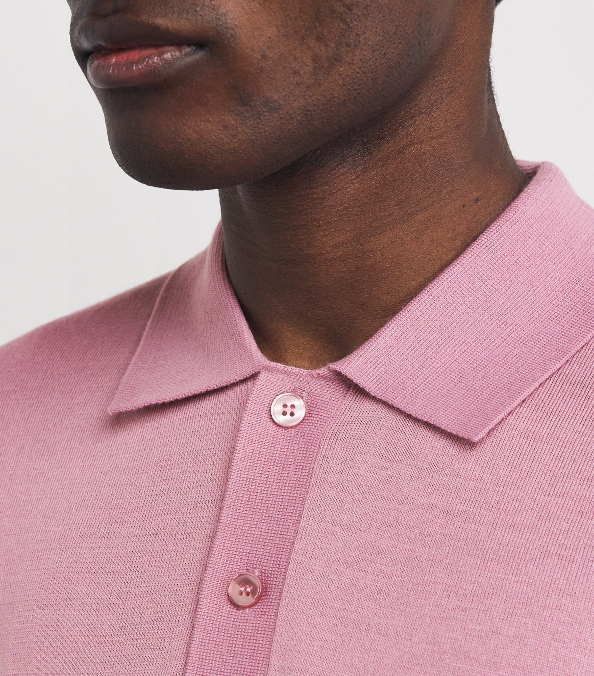 Wool-Blend Sarowan Polo Shirt ORCHID HAZE Image 6