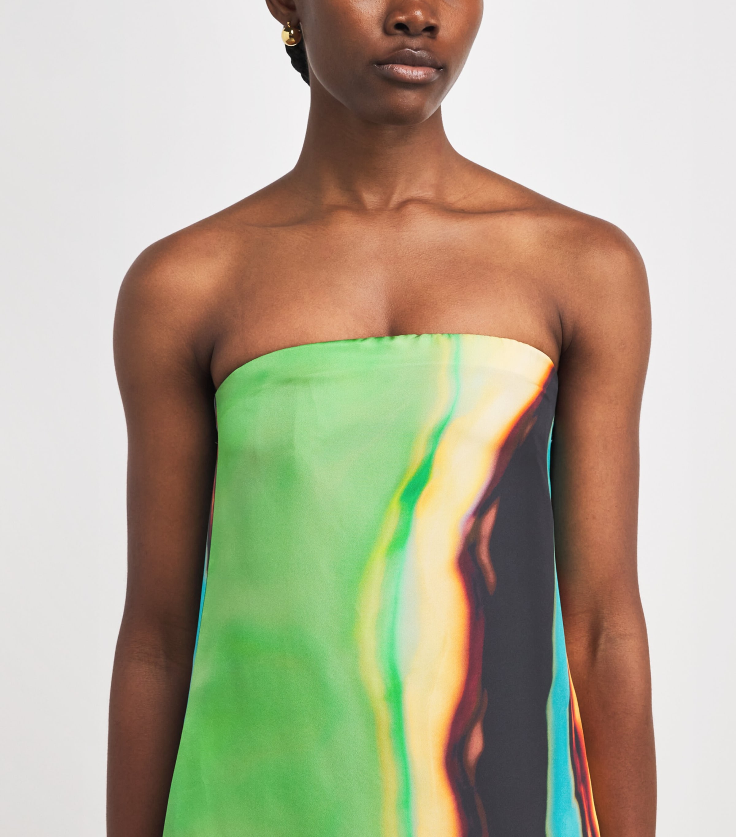 Christopher Esber Womens Silk Twill Aura Maxi Dress Valencia/ Multi Image 5