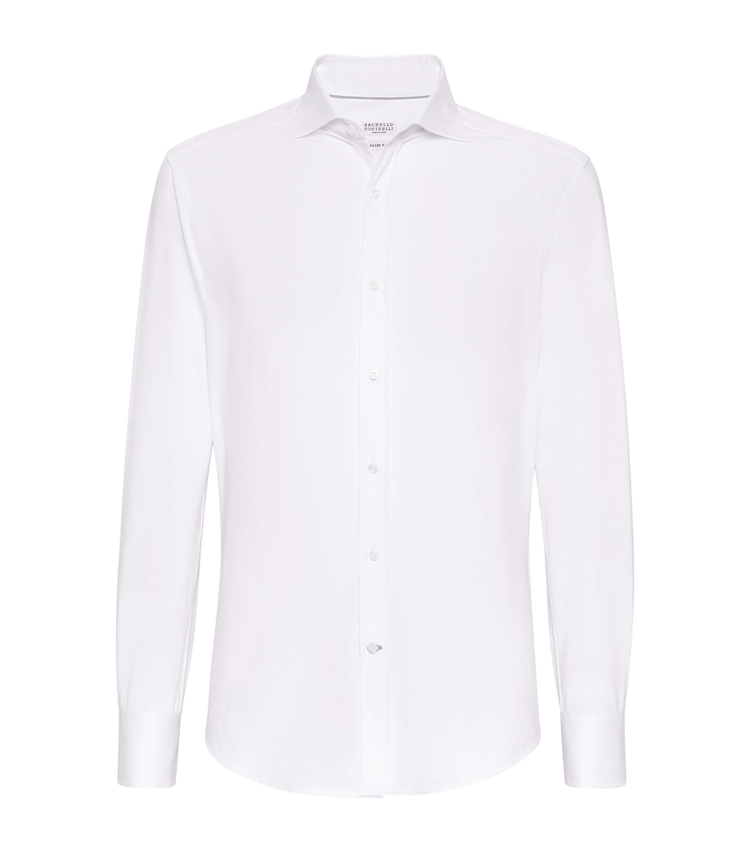 Brunello Cucinelli Buttoned-up Linen Shirt In White