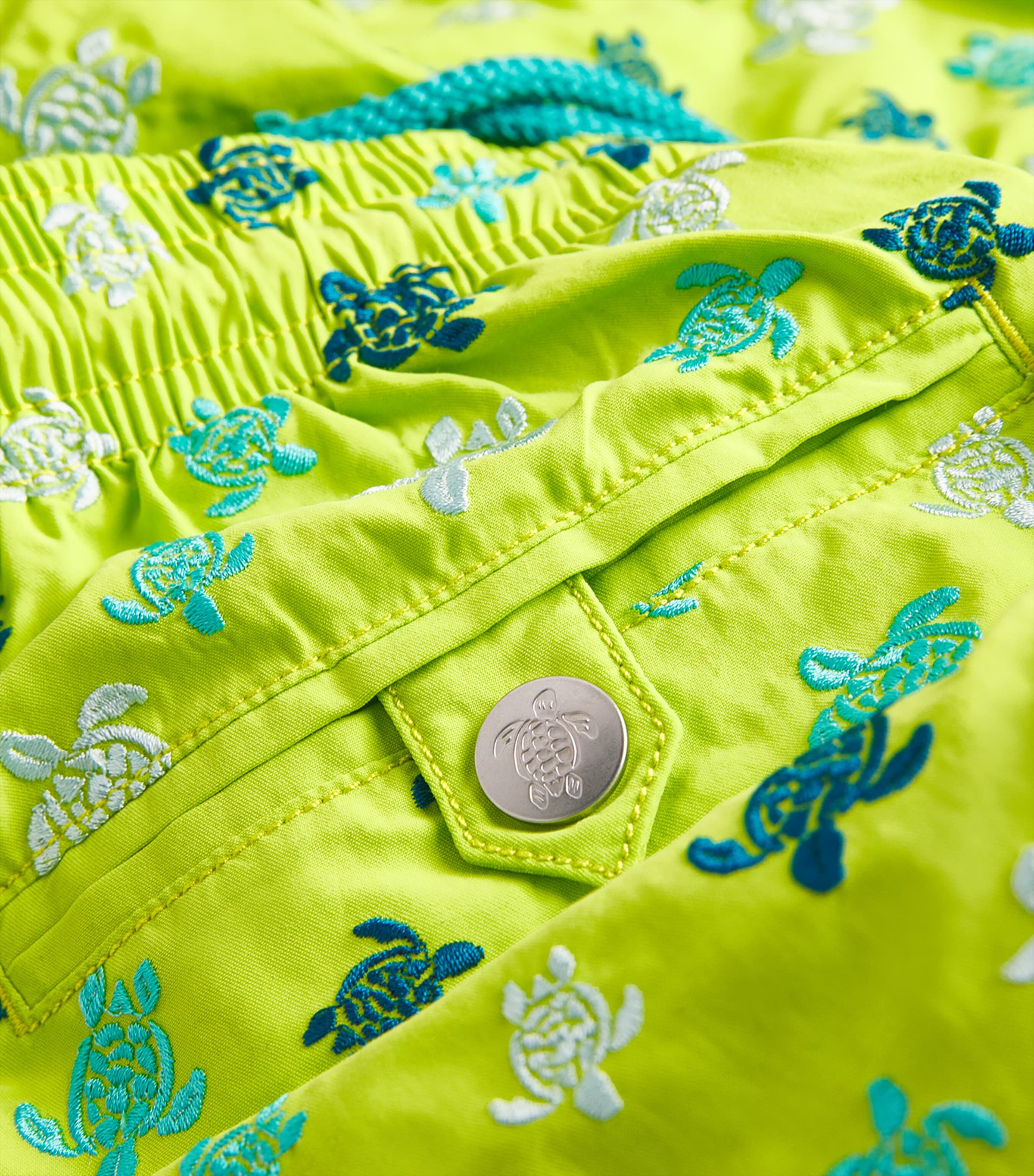 Turtle Embroidered Mistral Swim Shorts 426LIME Image 5