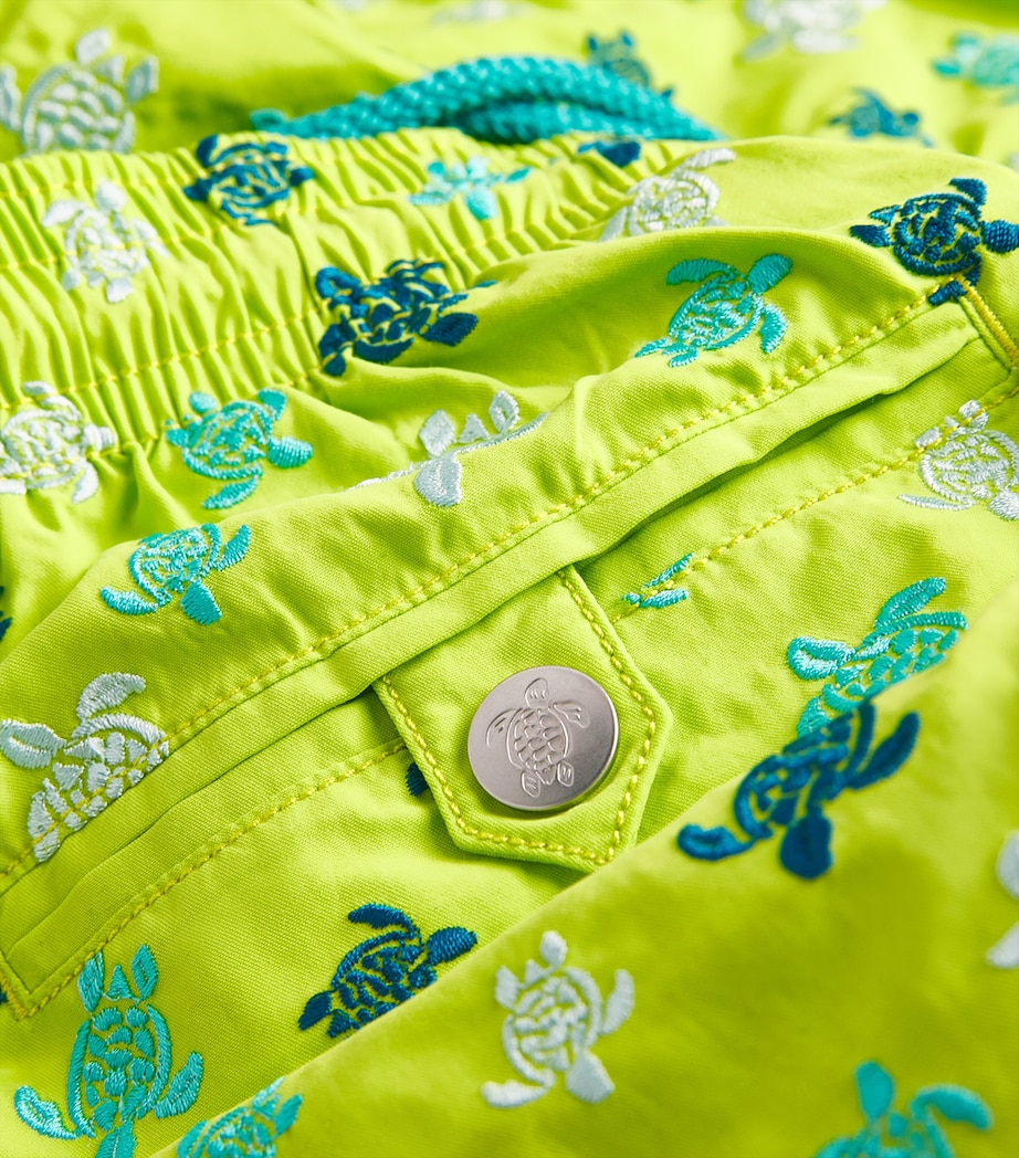 Turtle Embroidered Mistral Swim Shorts 426LIME Image 5