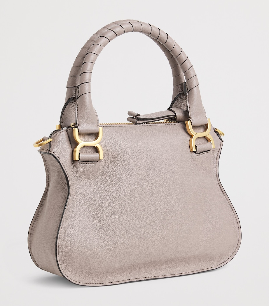 Small Leather Marcie Top-Handle Bag TWILIGHT PURPLE Image 3