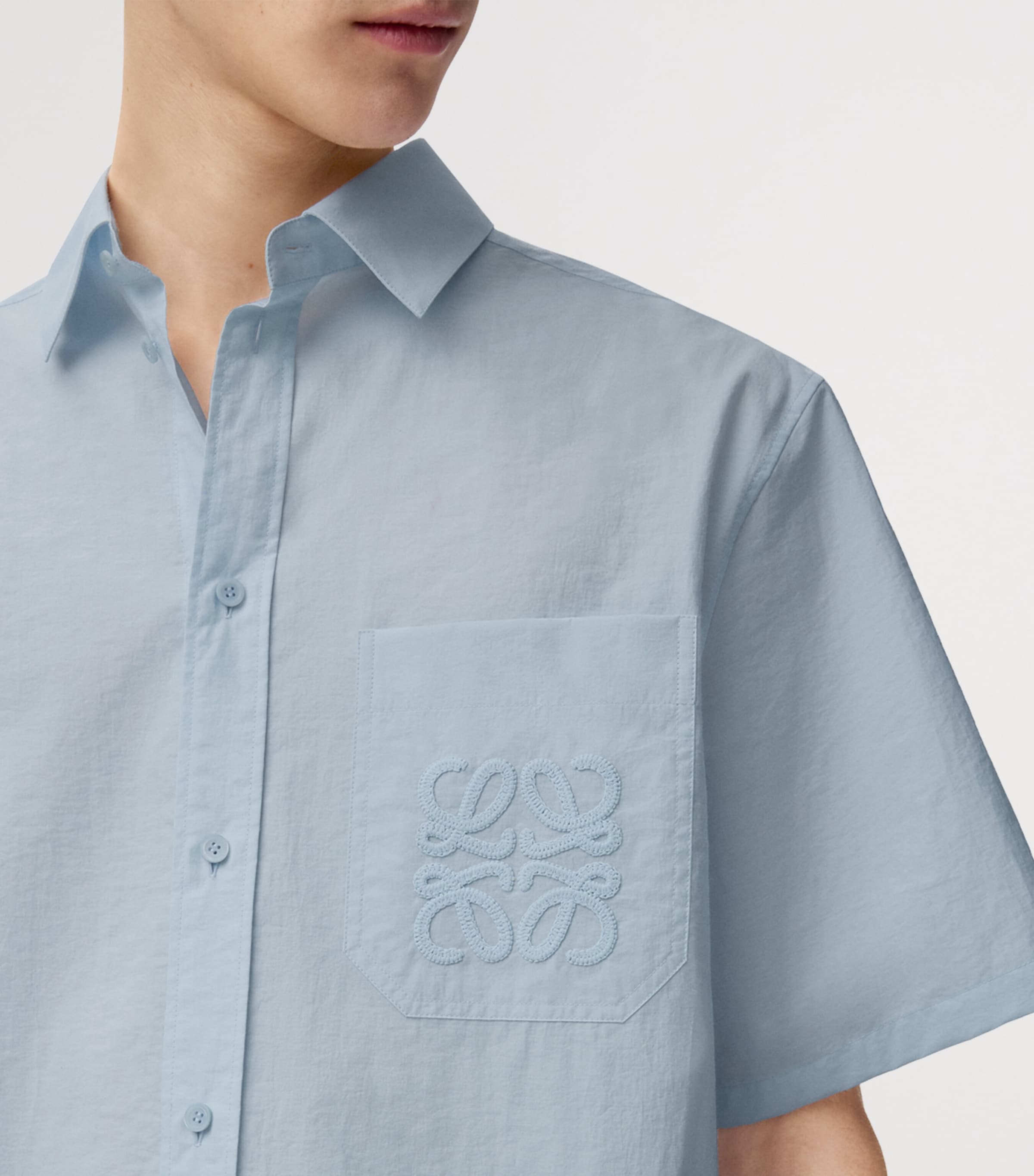 LOEWE Mens x Paula’s Ibiza Anagram Shirt Light Blue Image 5