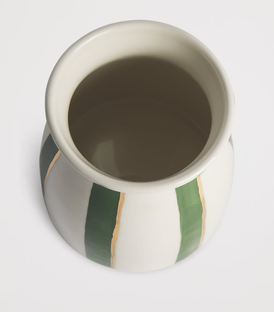 Jayne Redmond Stripe Vase (17cm) White Image 2