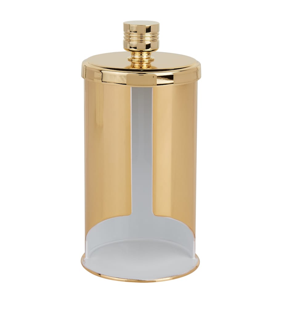 Cylinder Gold-Plated Cotton Pad Dispenser GOLD Image 1