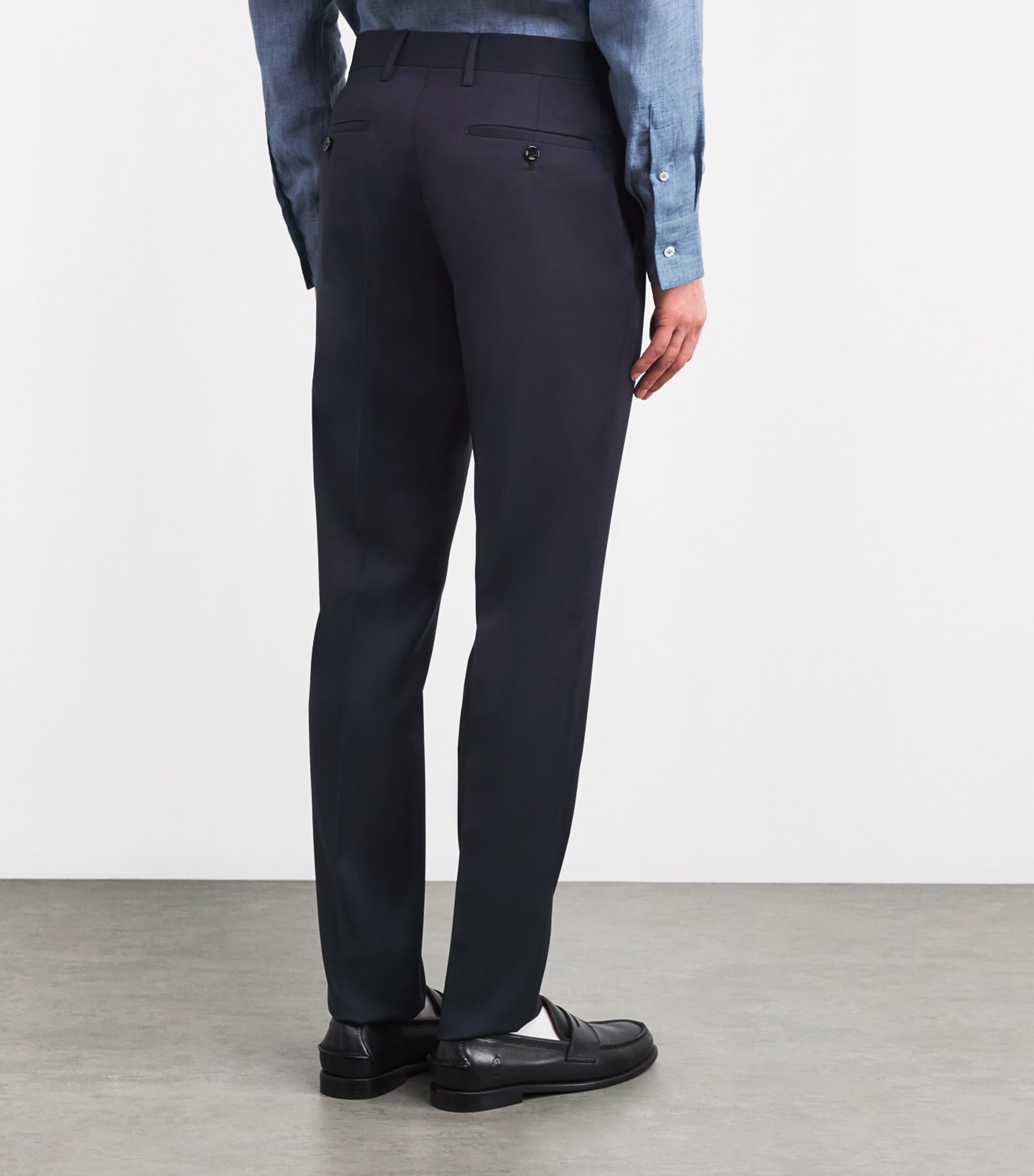 Lardini Mens Cotton Tailored Drop Trousers Image 4