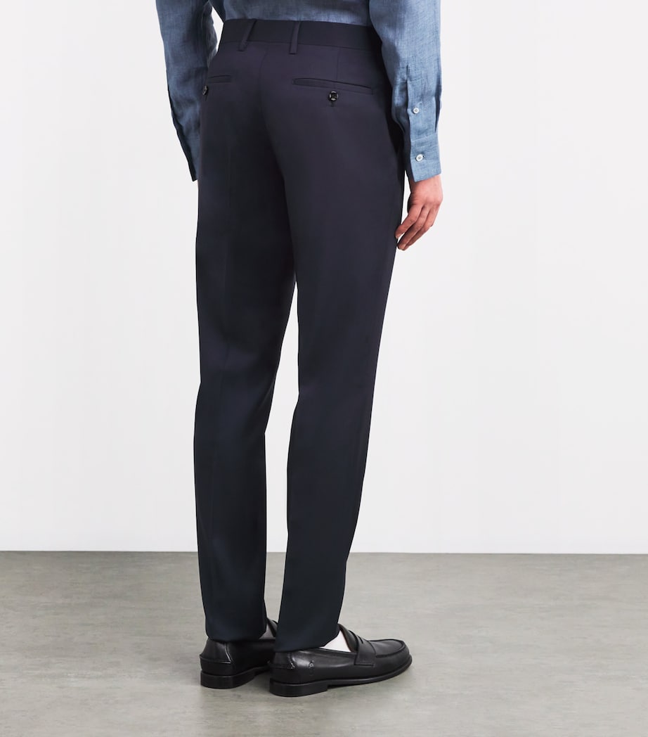 Lardini Mens Cotton Tailored Drop Trousers Image 4