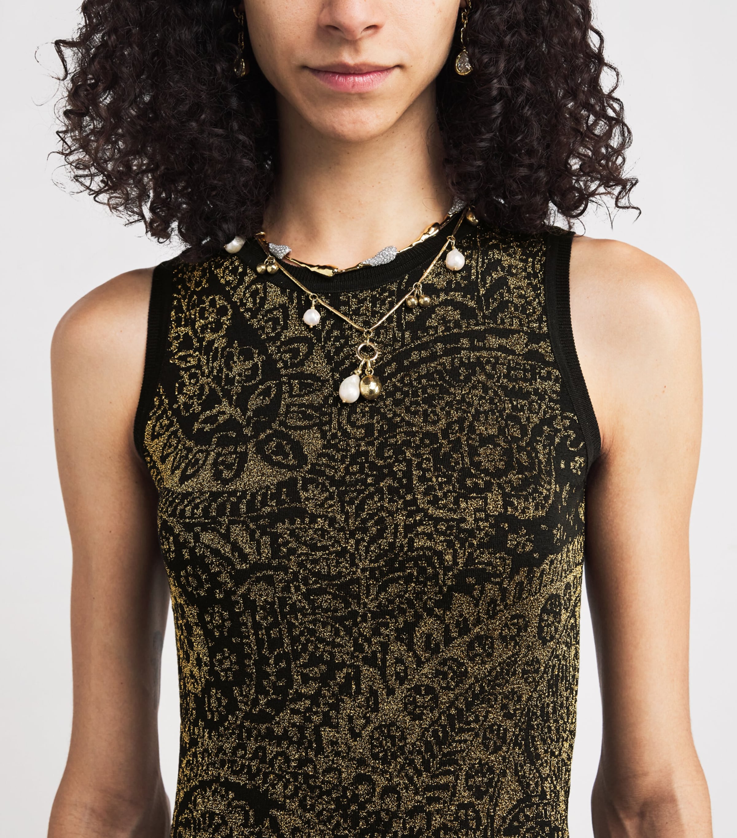 Wool-Blend Paisley Maxi Dress S9810 Image 6