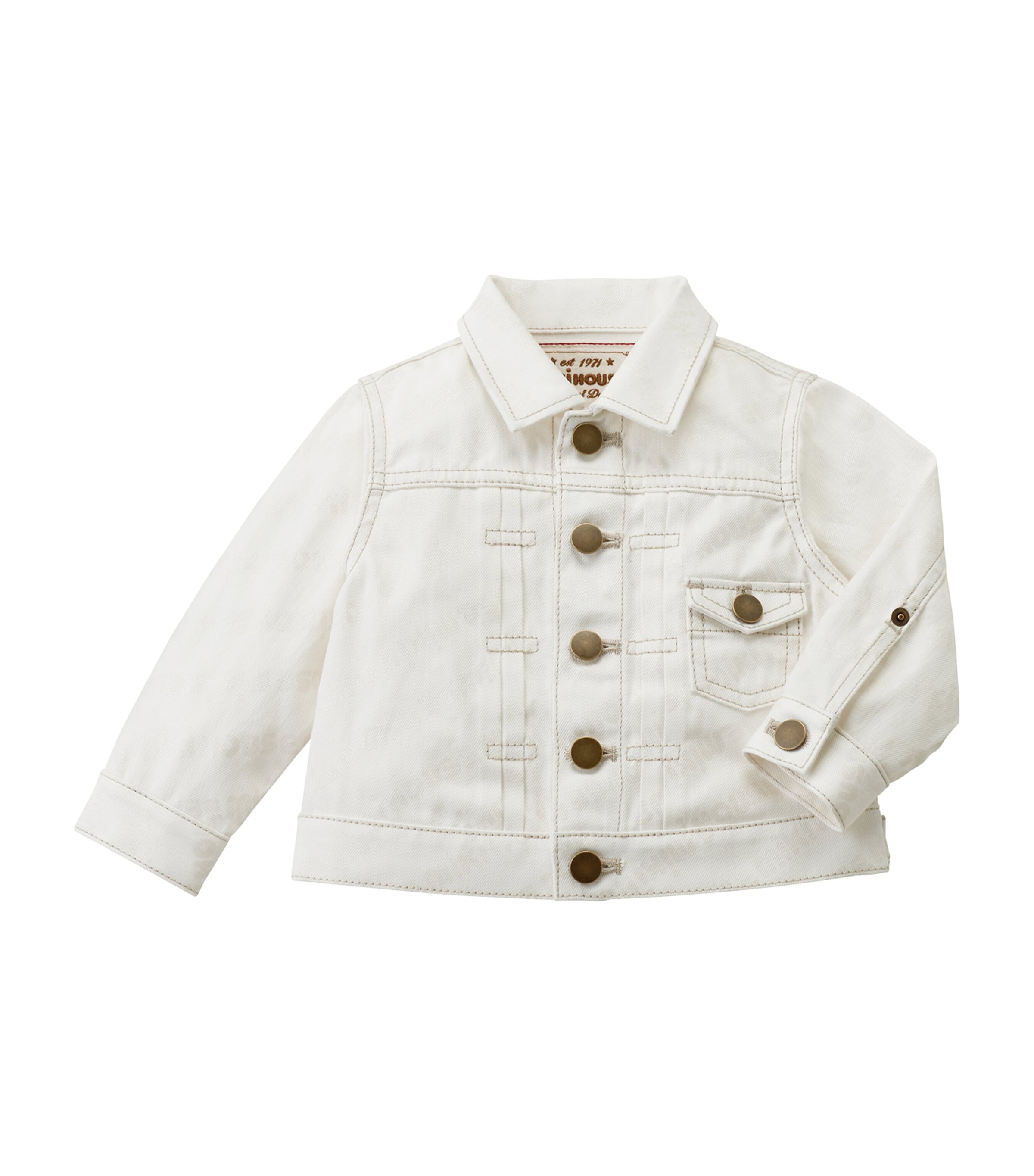 Miki House Kids' Denim Jacket In White