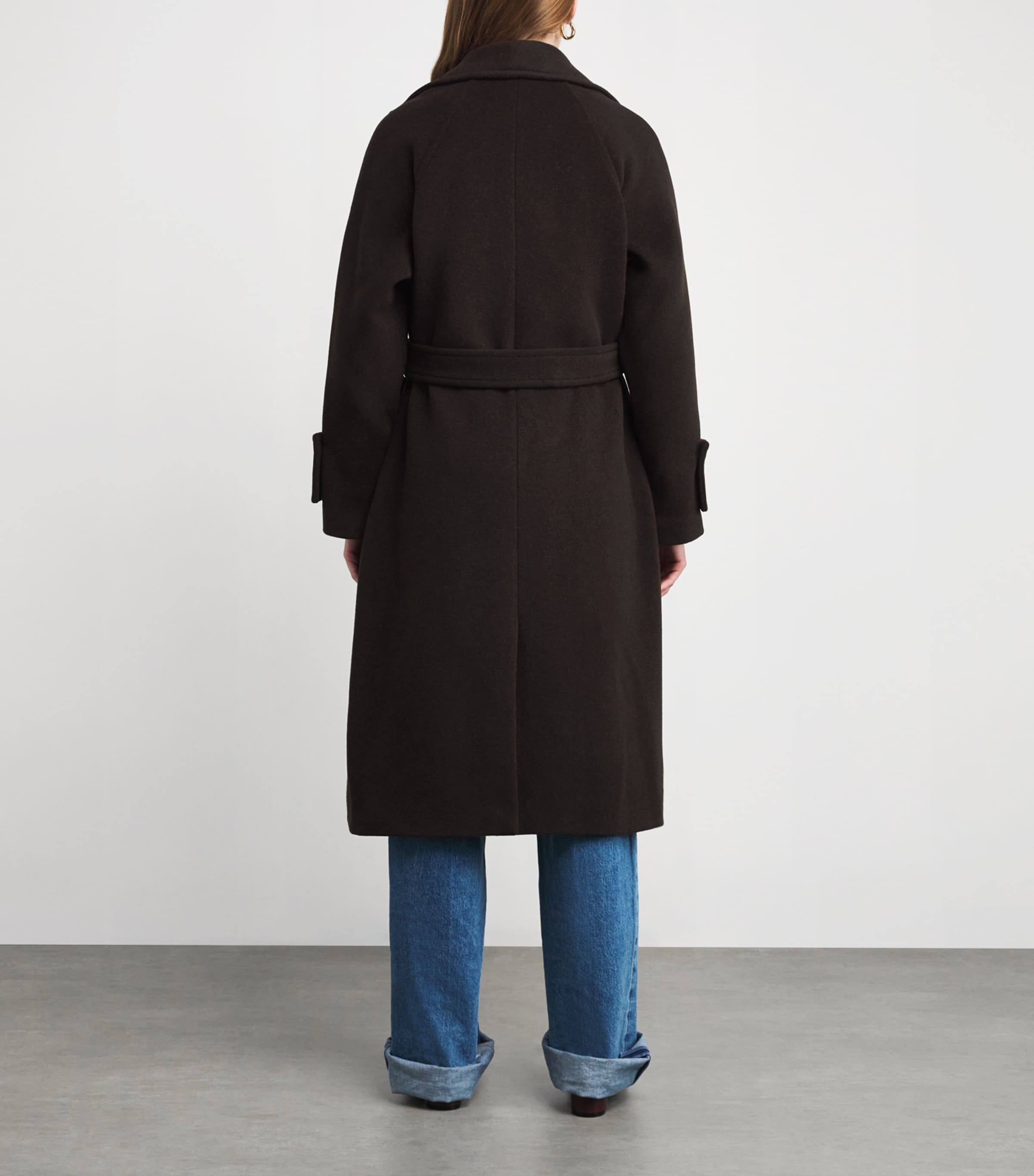 Wool-Blend Belted Coat BROWN Image 4