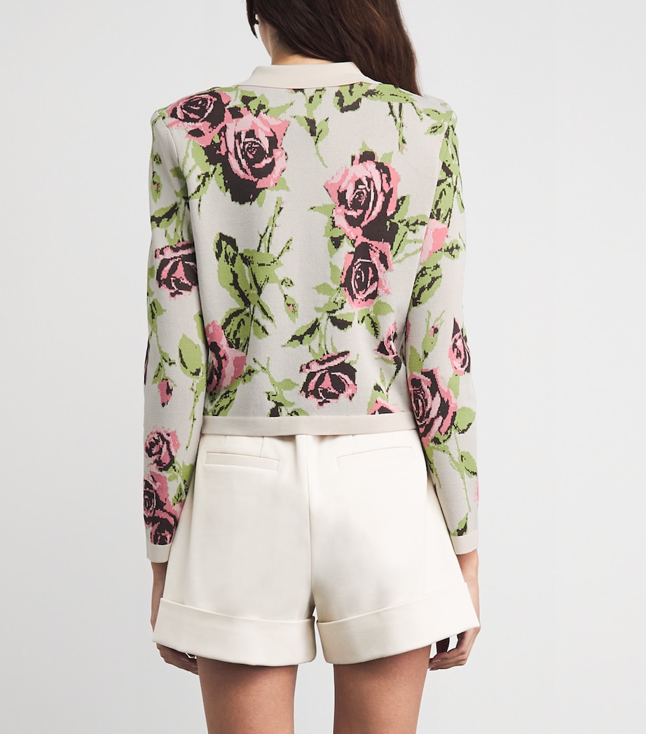 L'Agence Womens Floral Osiris Cardigan Emr Ecr/mv Rmntc Rse Image 5