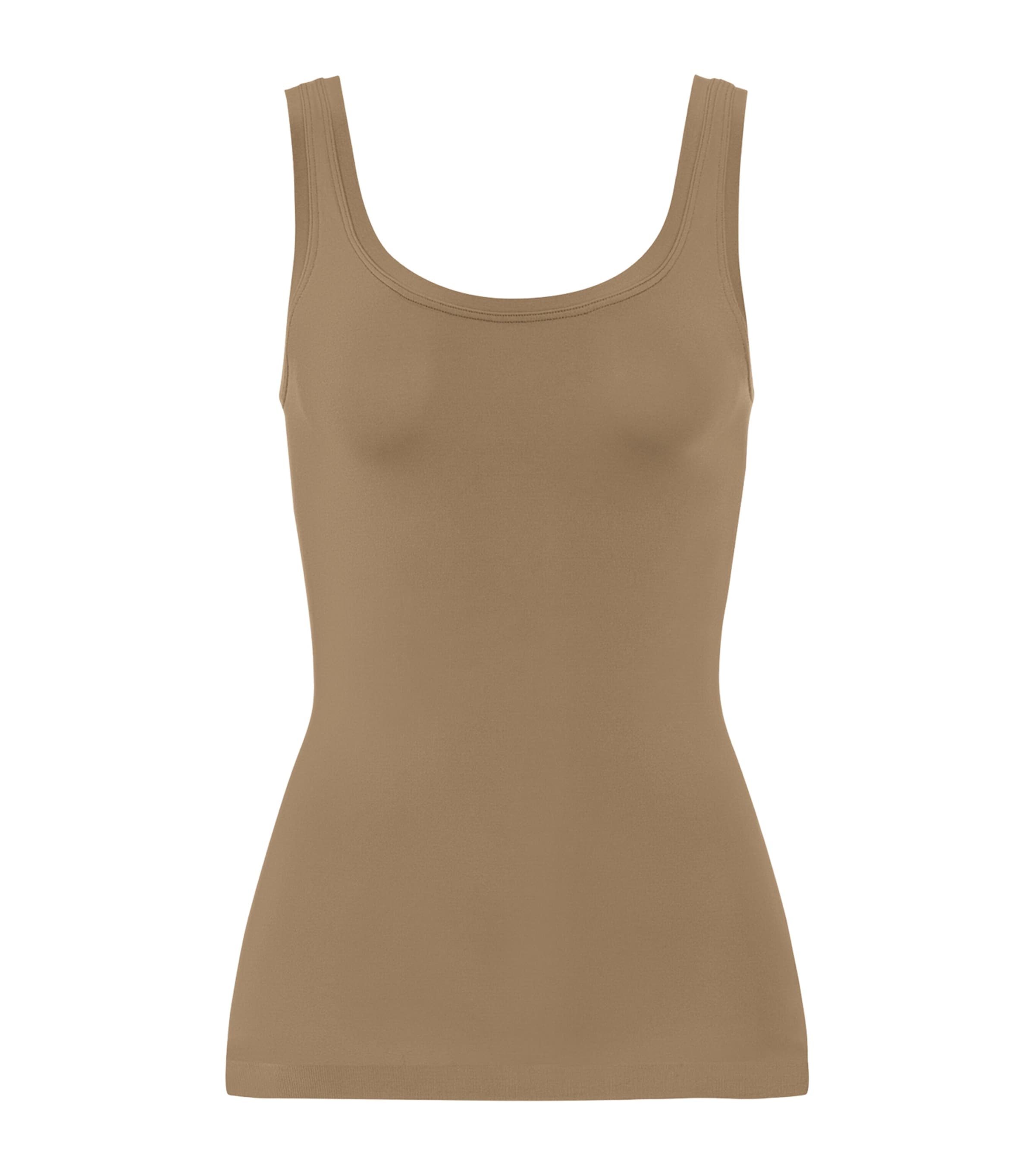 Hanro Womens Touch Feeling Tank Top Suede Camel Image 1
