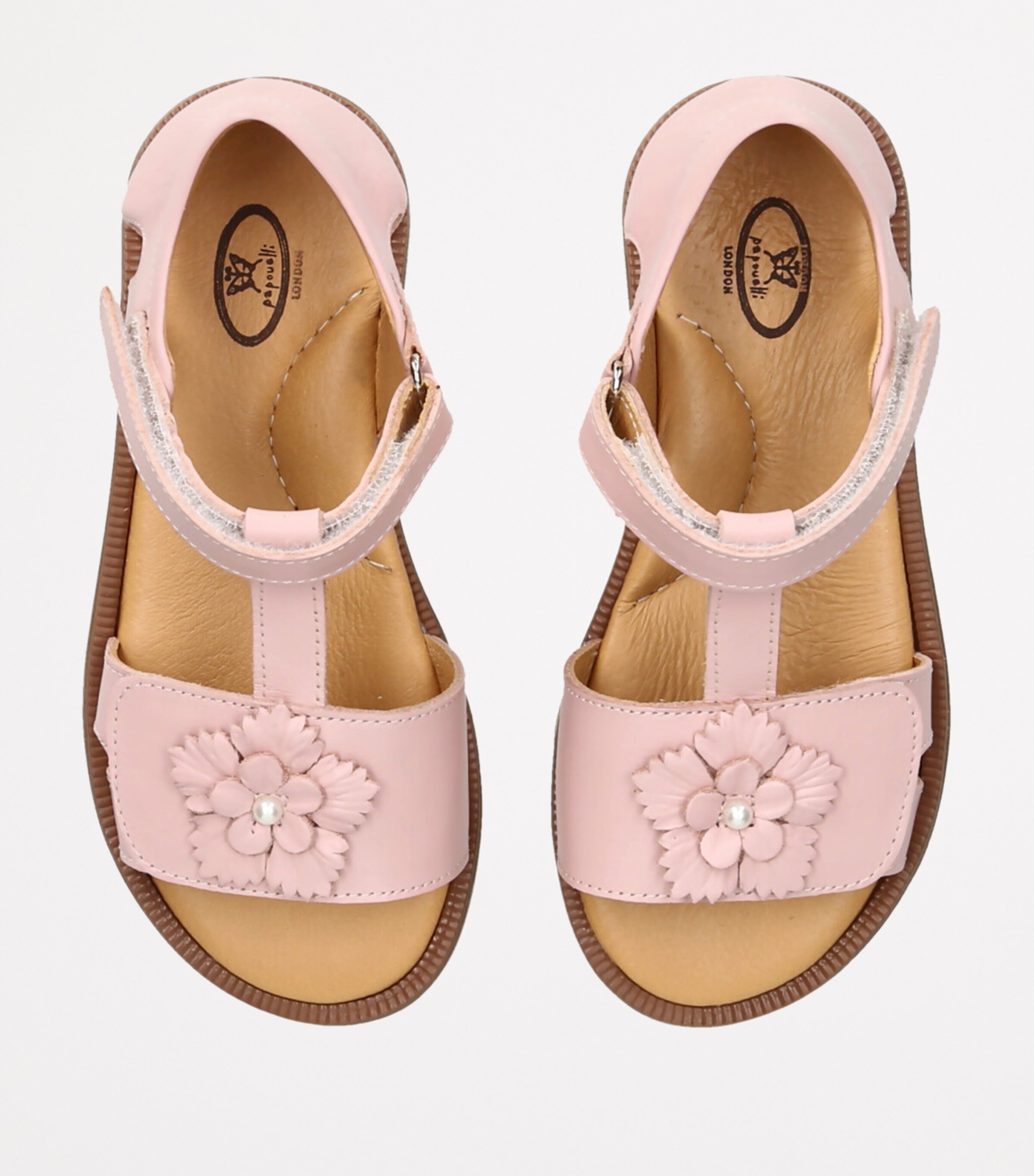 papouelli Leather Emerald Sandals Pink Image 4