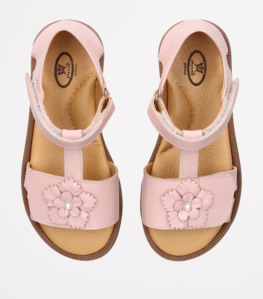 Leather Emerald Sandals PINK Image 4