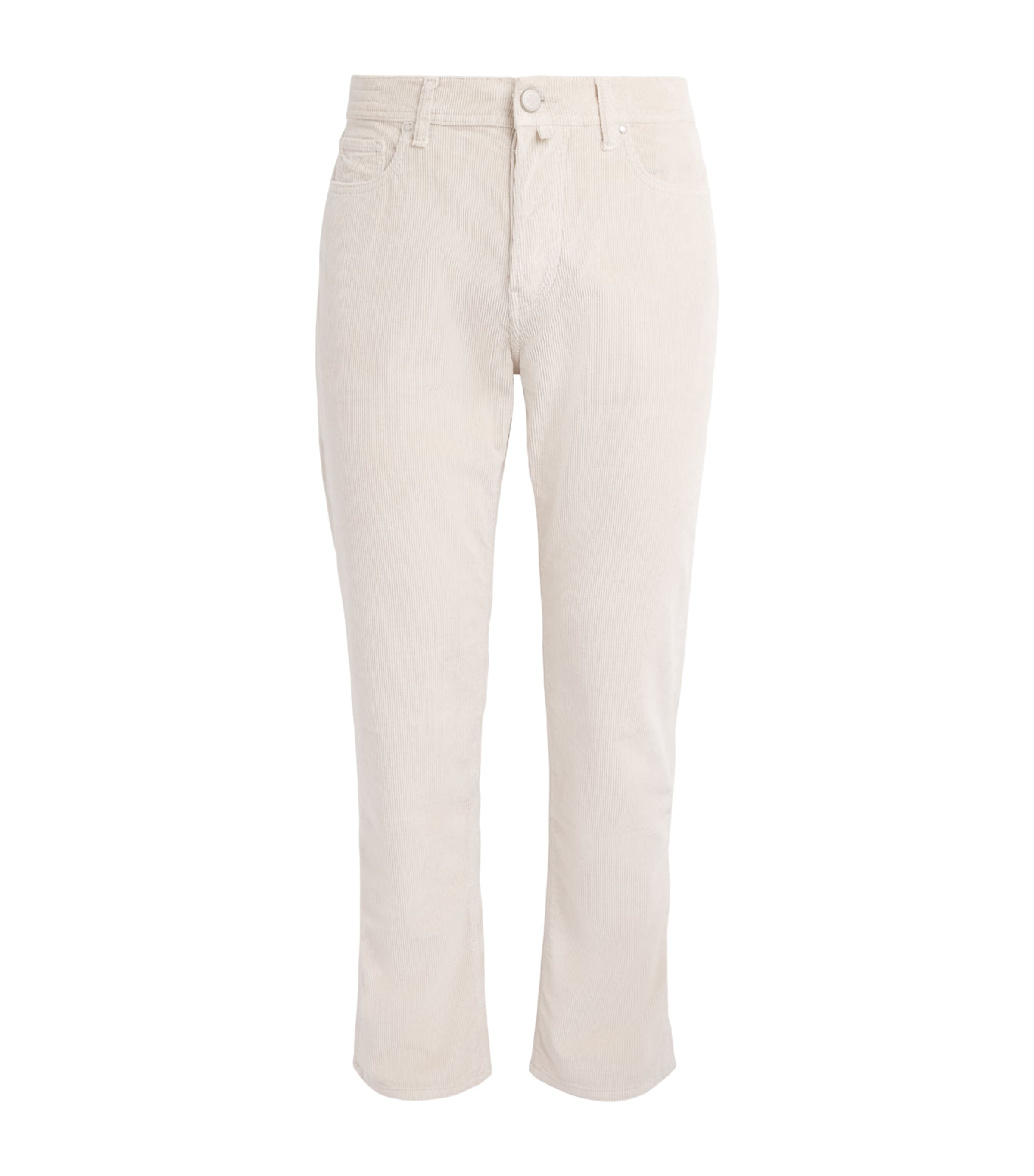 Jacob Cohën Mens Corduroy Edo Straight-Fit Chinos Light Grey Image 1