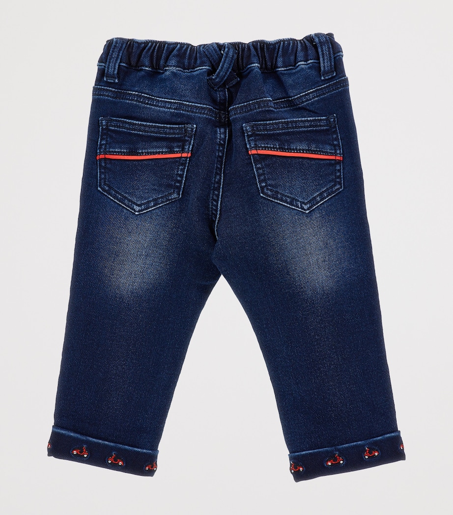 Moped-Embroidered Jeans (6-24 Months) VINTAGE DENIM Image 2