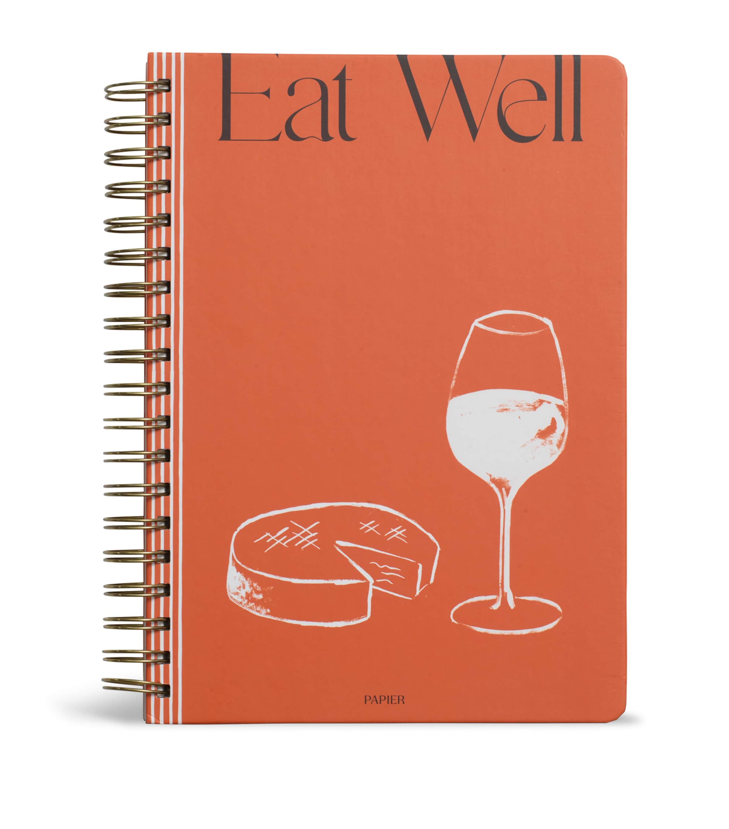 Papier Eat Well Recipe Journal In Orange