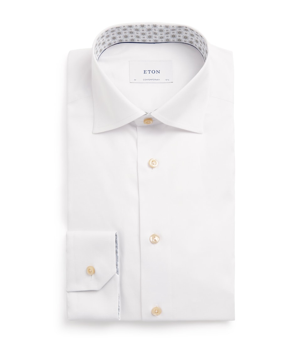 Eton Cotton Contemporary Fit Shirt White
