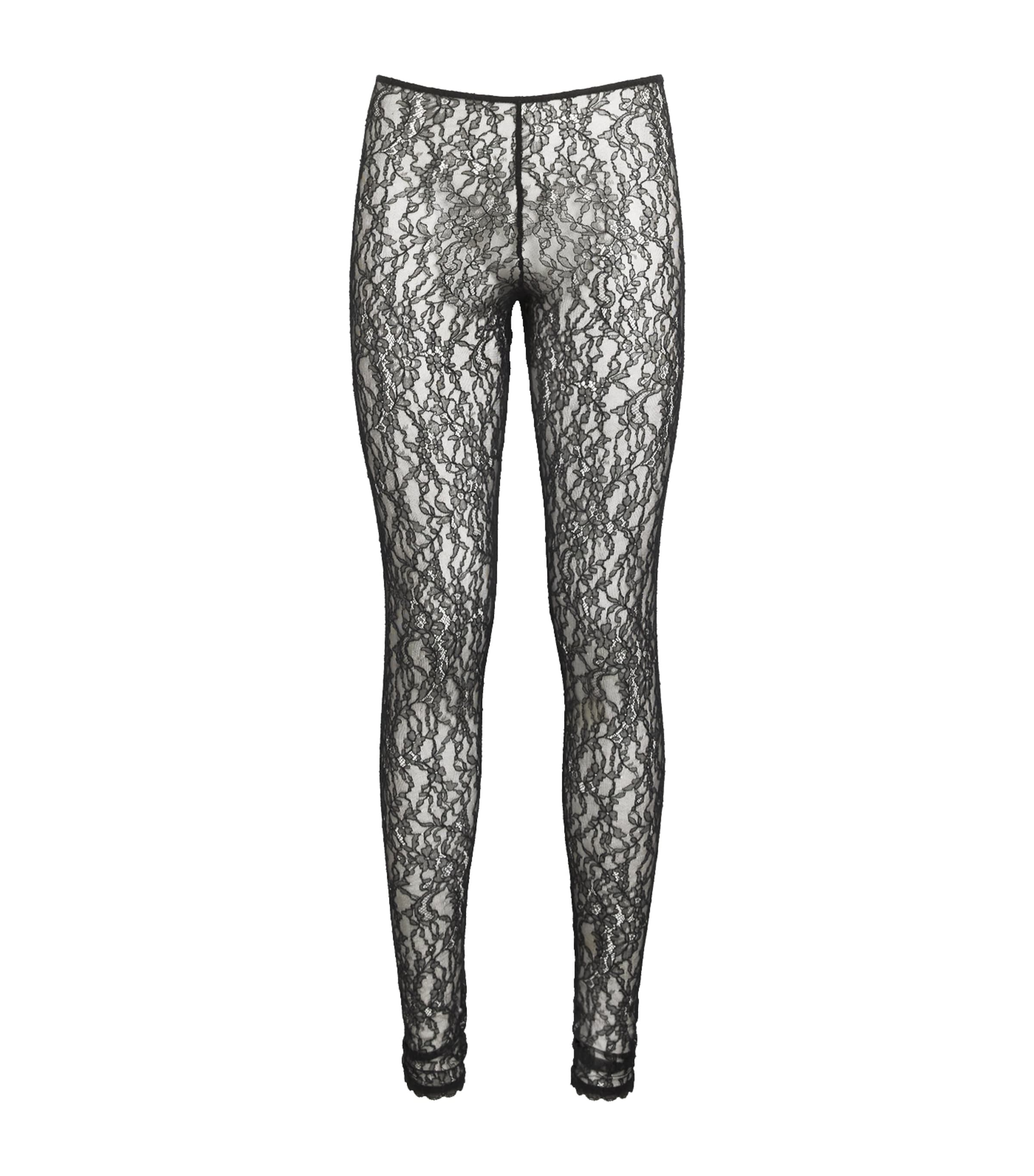 Shop Torlowei Lace Marcella Leggings In Black