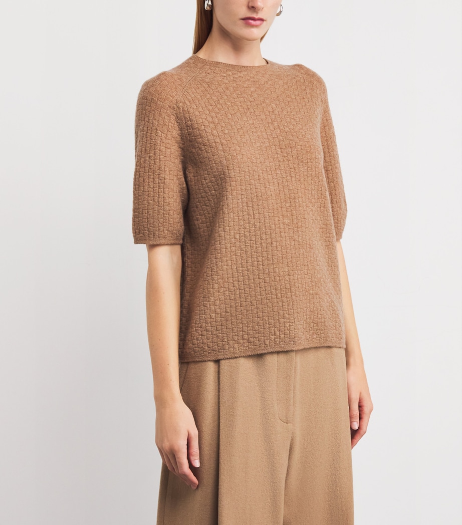 Cashmere Saddle-Shoulder Sweater 0005807 CAMMLLO MLNG Image 3