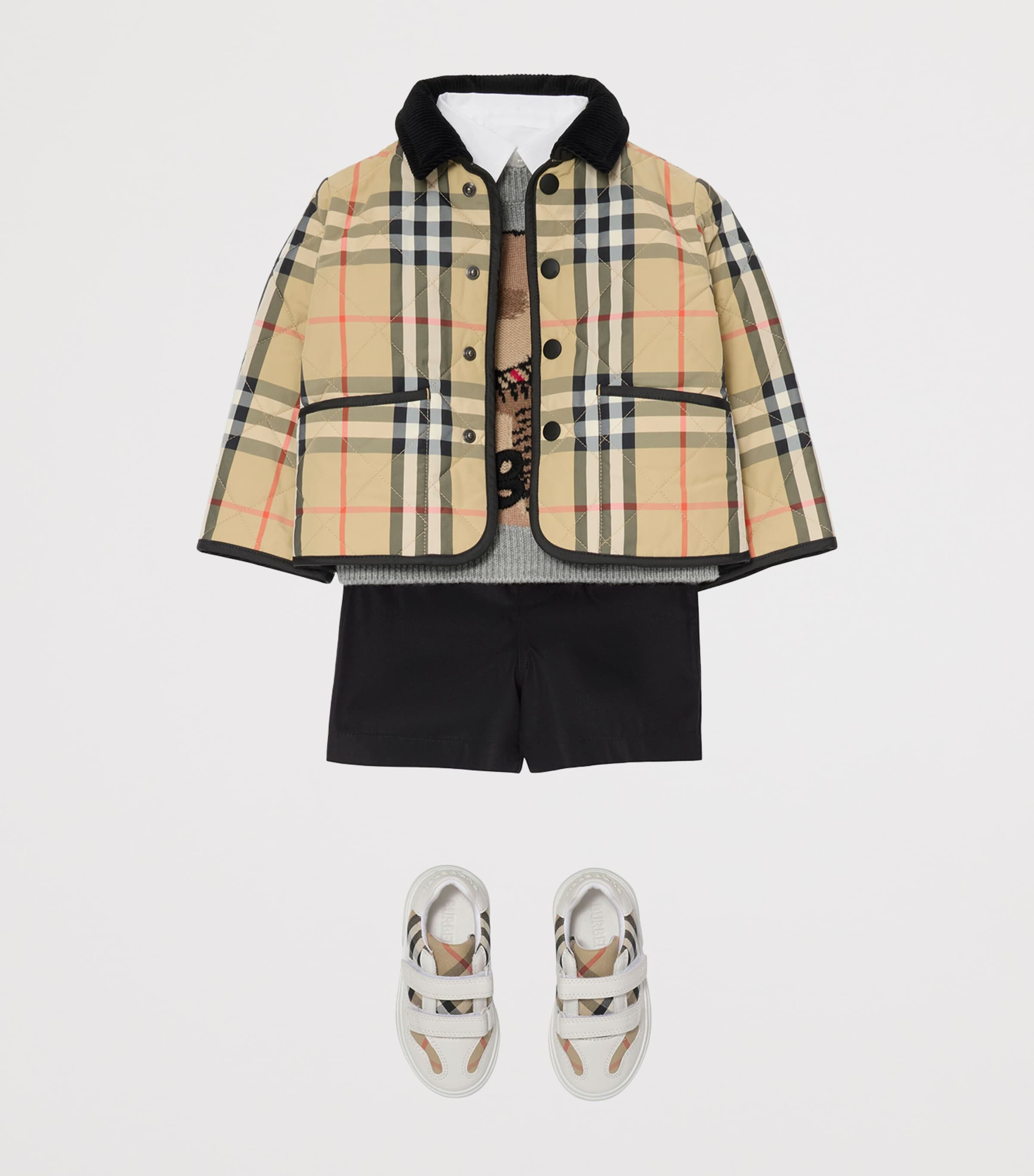 Quilted Check Jacket (6-24 Months) SAND IP CHECK Image 3