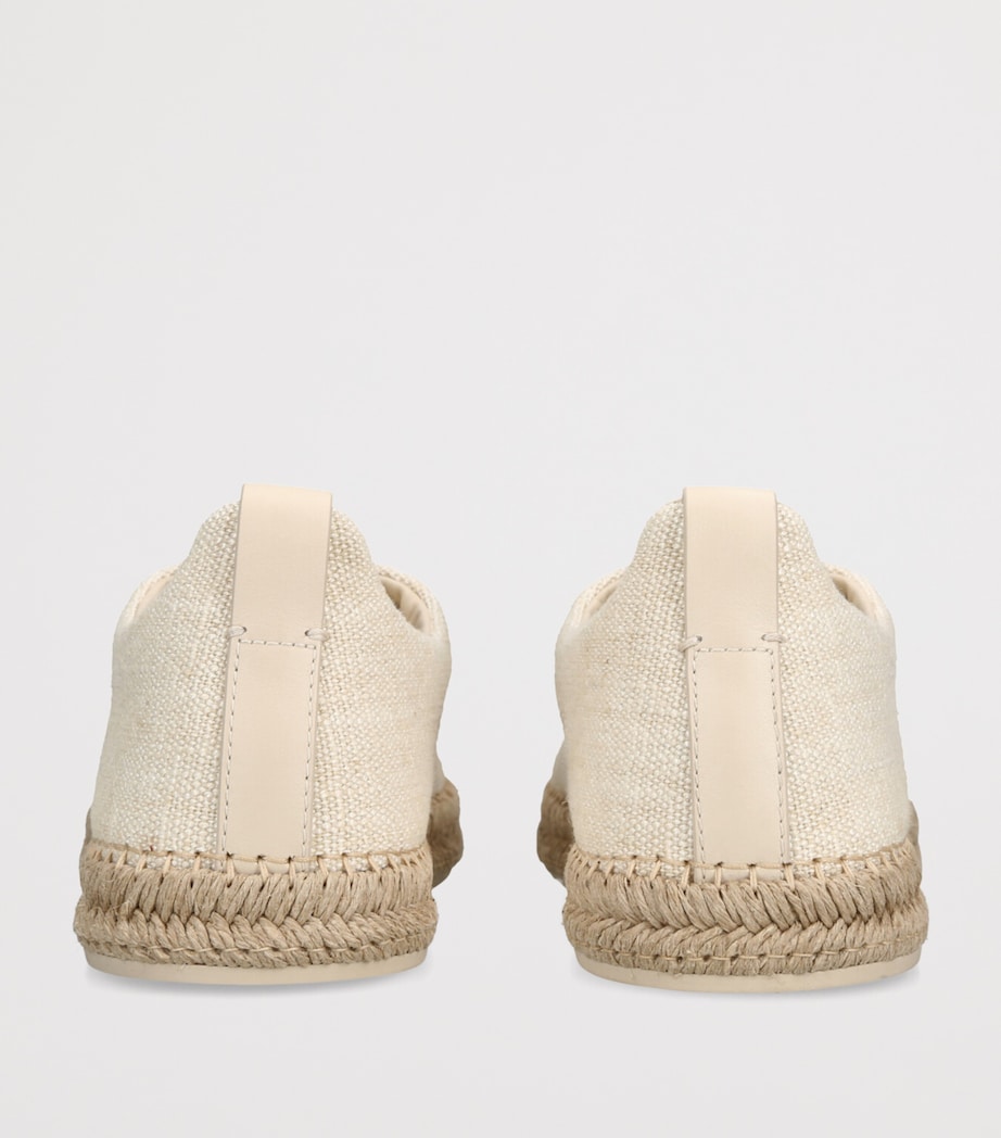 Canvas Triple Stitch Espadrilles BEIGE Image 2
