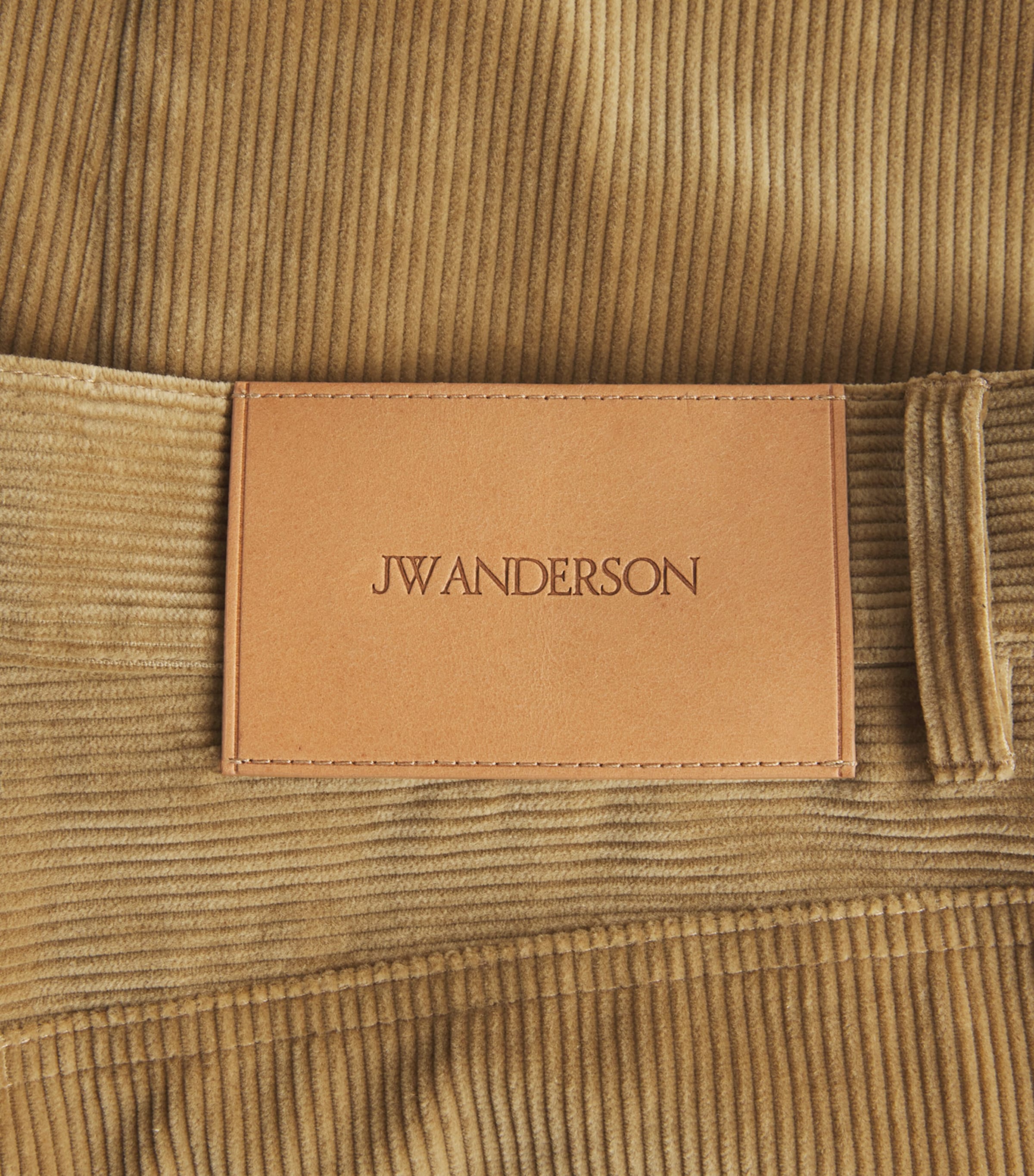 JW Anderson Mens Corduroy Pleated Wide-Leg Trousers Biscuit Image 6