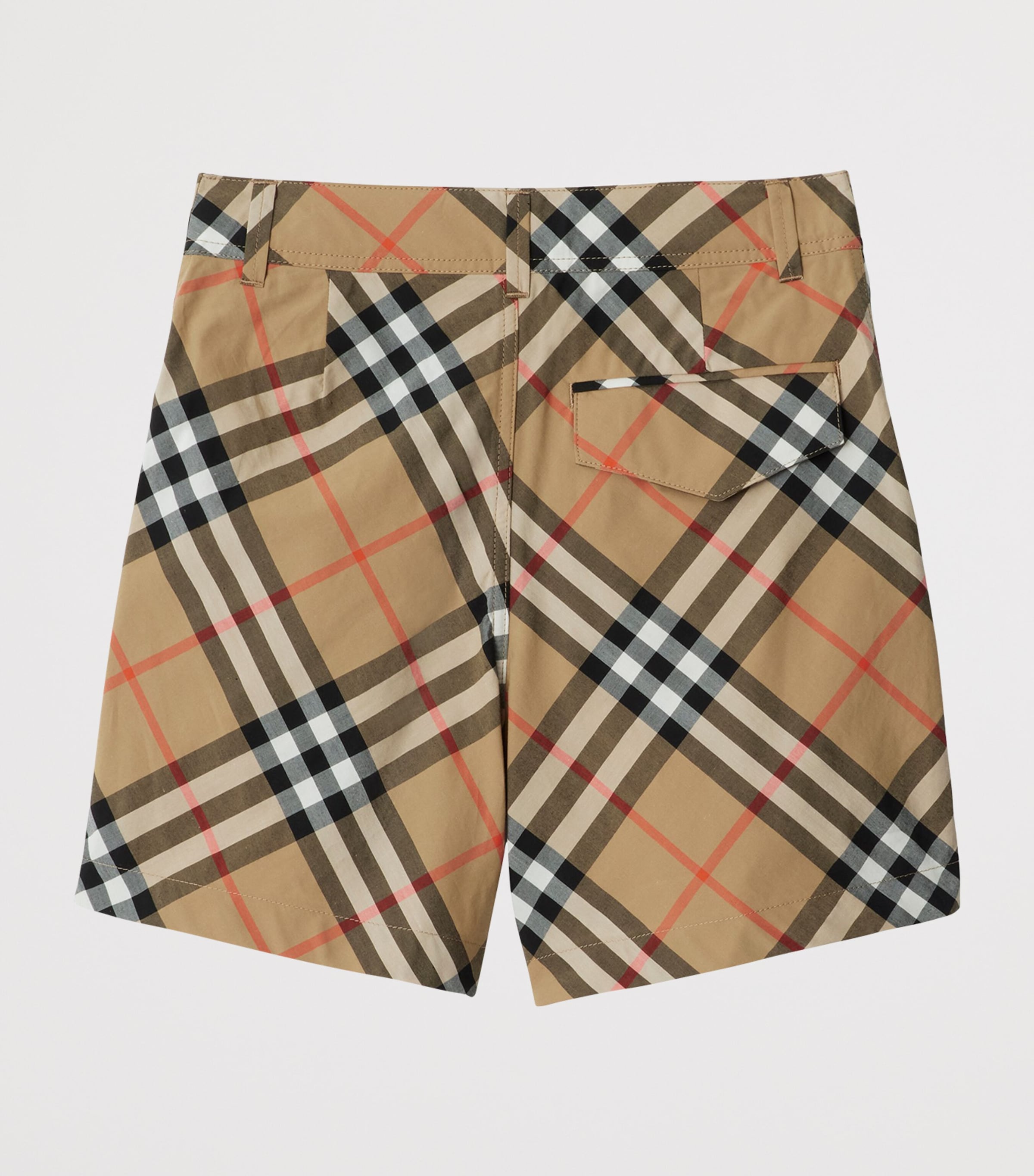 Cotton Poplin Check Shorts (3-12 Years) SAND IP CHECK Image 2
