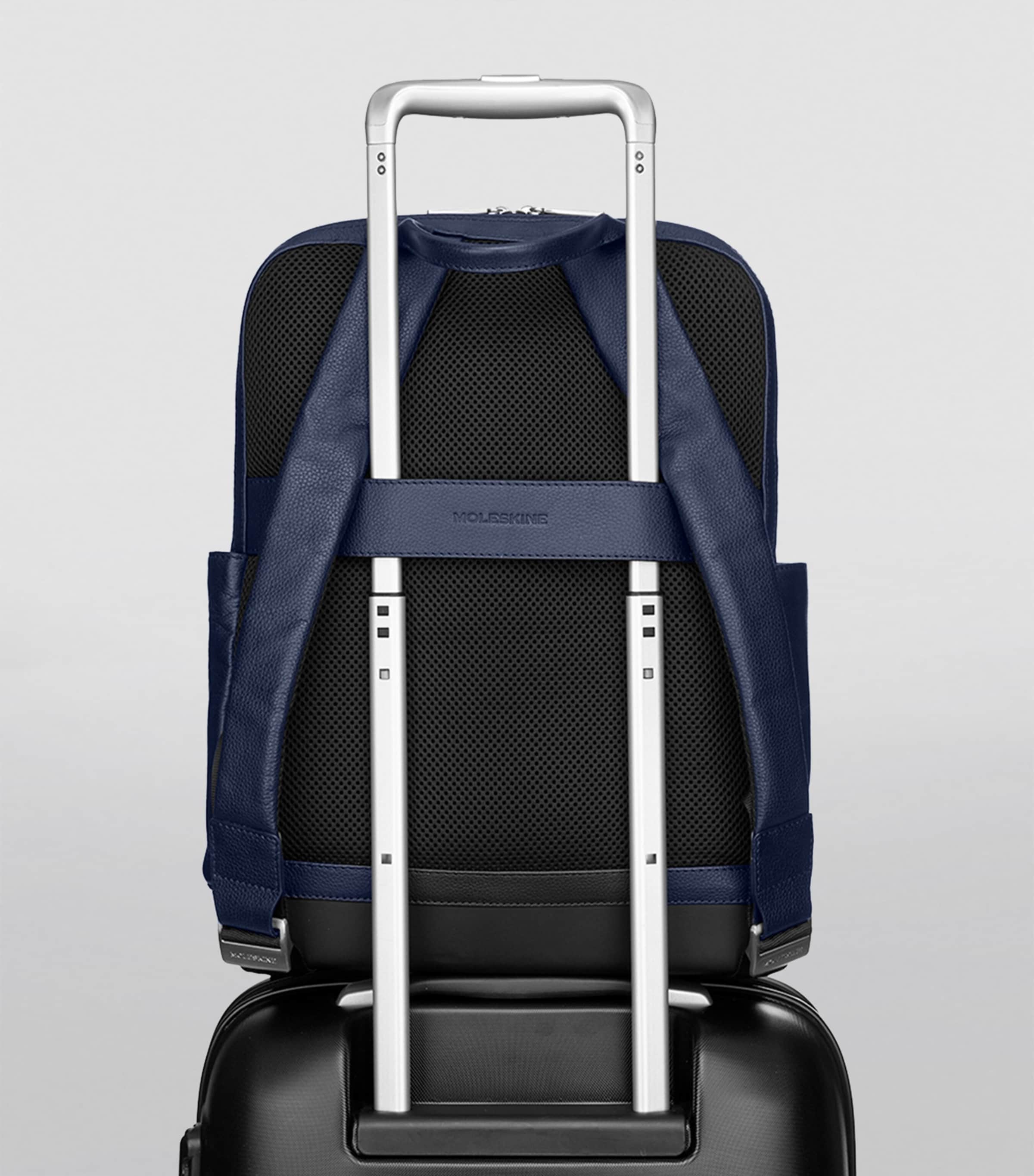 Leather PRO Backpack BLUE Image 3