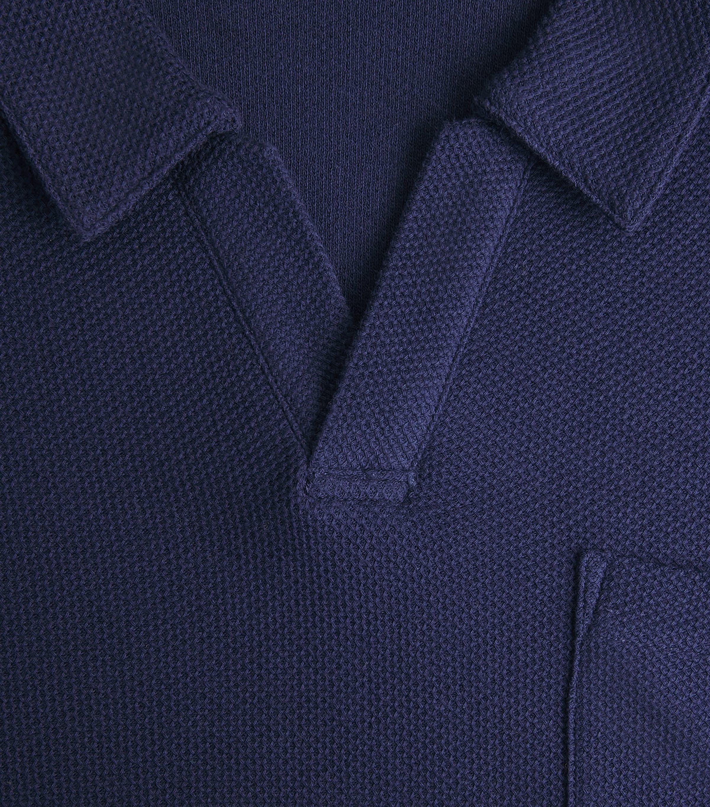 Polo Ralph Lauren Mens Cotton Open-Collar Polo Shirt Cruise Navy Image 6