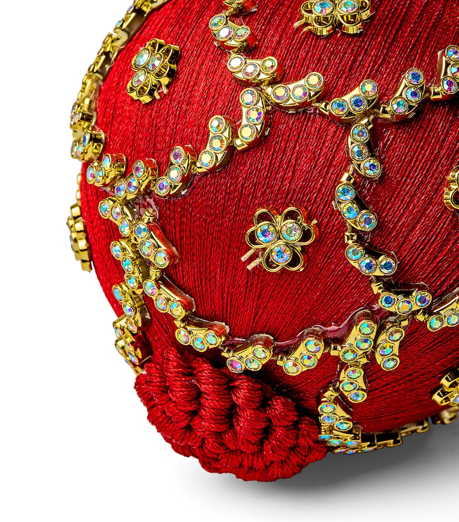 Yarn Jewel Scallop Bauble RED/GOLD Image 2