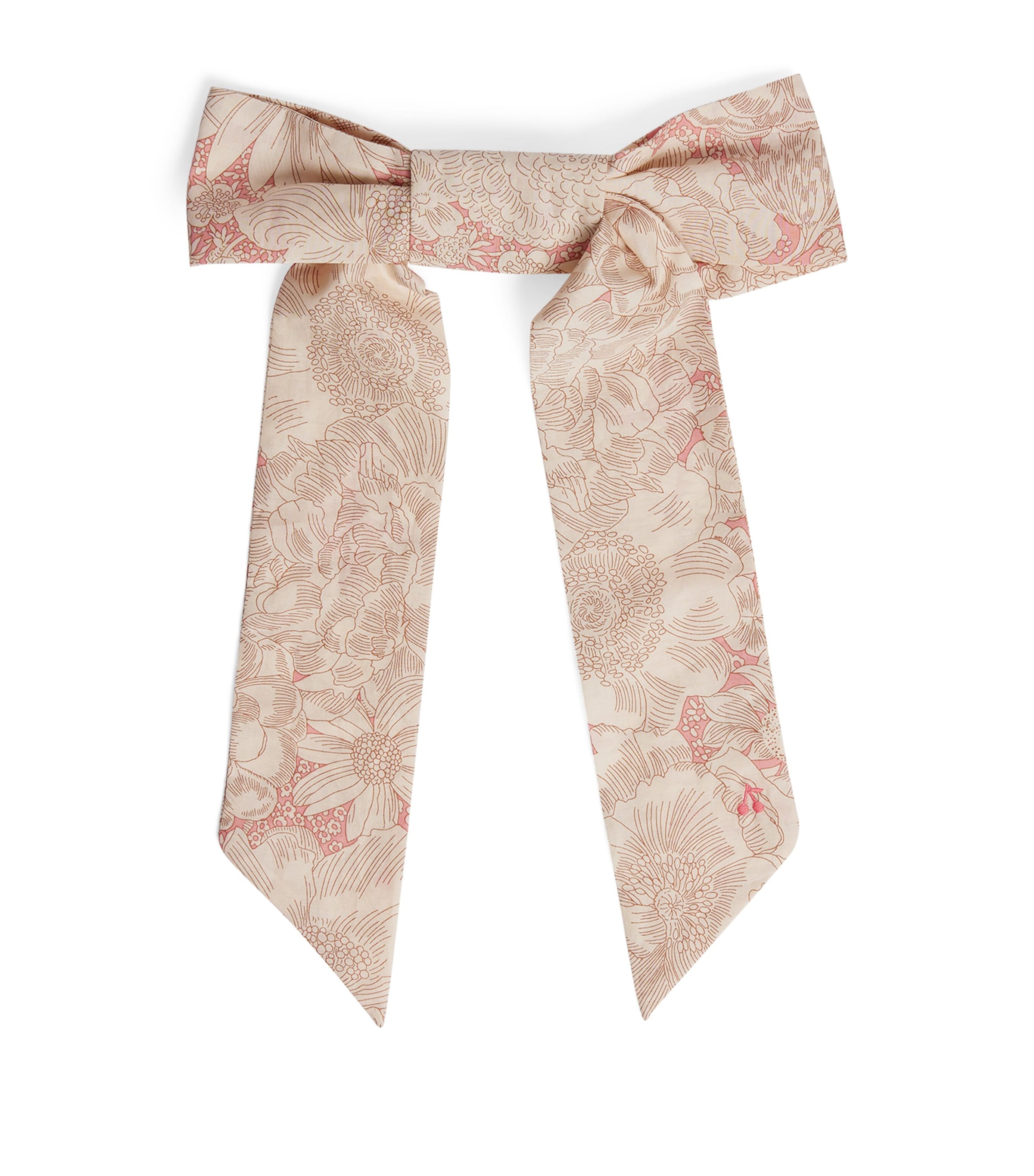 Bonpoint Cotton Bow Hair Clip Fleurs Rose Image 1