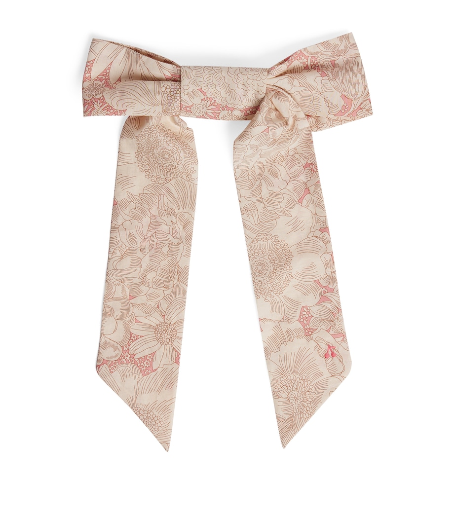 Bonpoint Cotton Bow Hair Clip Fleurs Rose Image 1