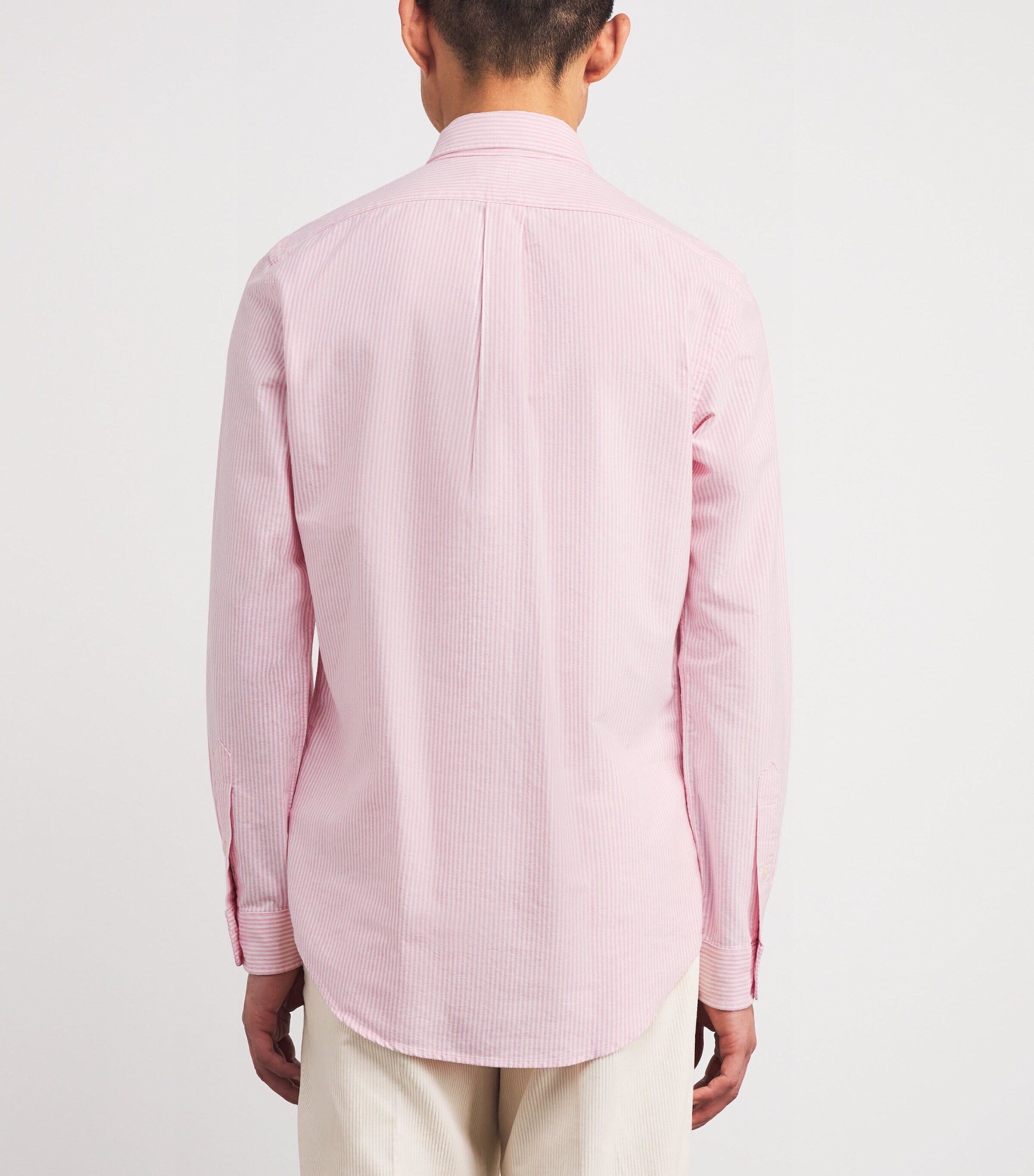 Cotton Striped Oxford Shirt PINK MU Image 4
