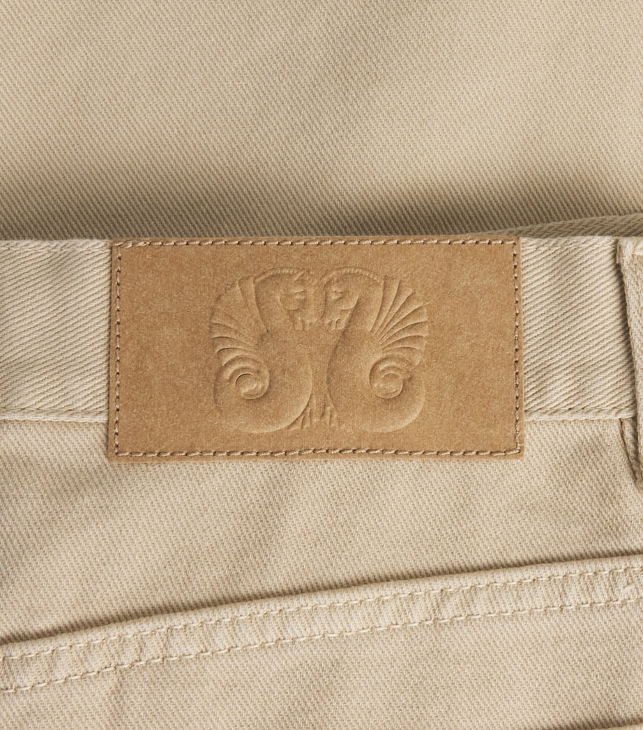 Blazé Milano Womens Nariida Java Wide-Leg Jeans Almond Image 6