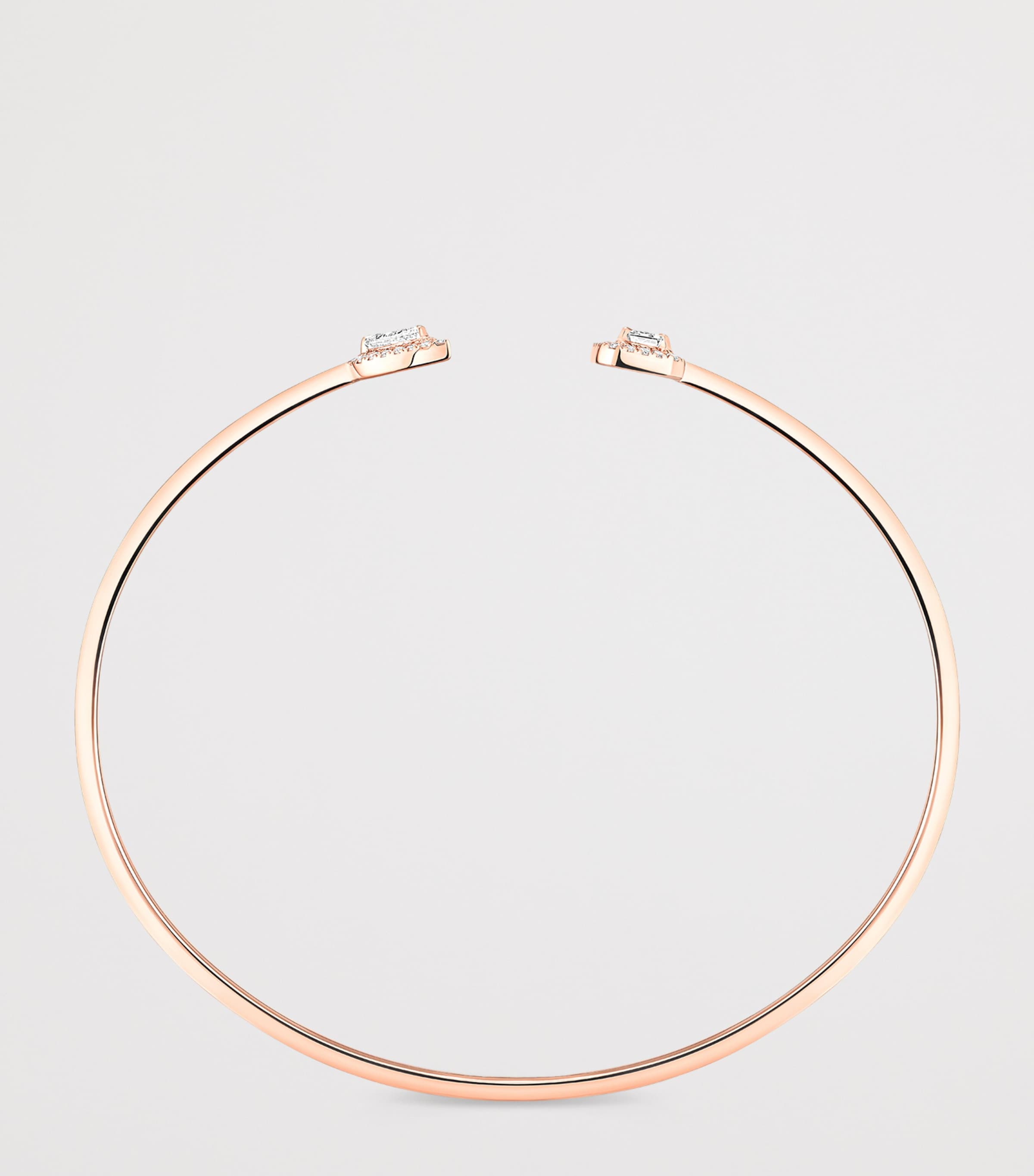 Messika My Twin Pink Gold and Diamond Bangle (0.35ct) Pink Gold Image 3