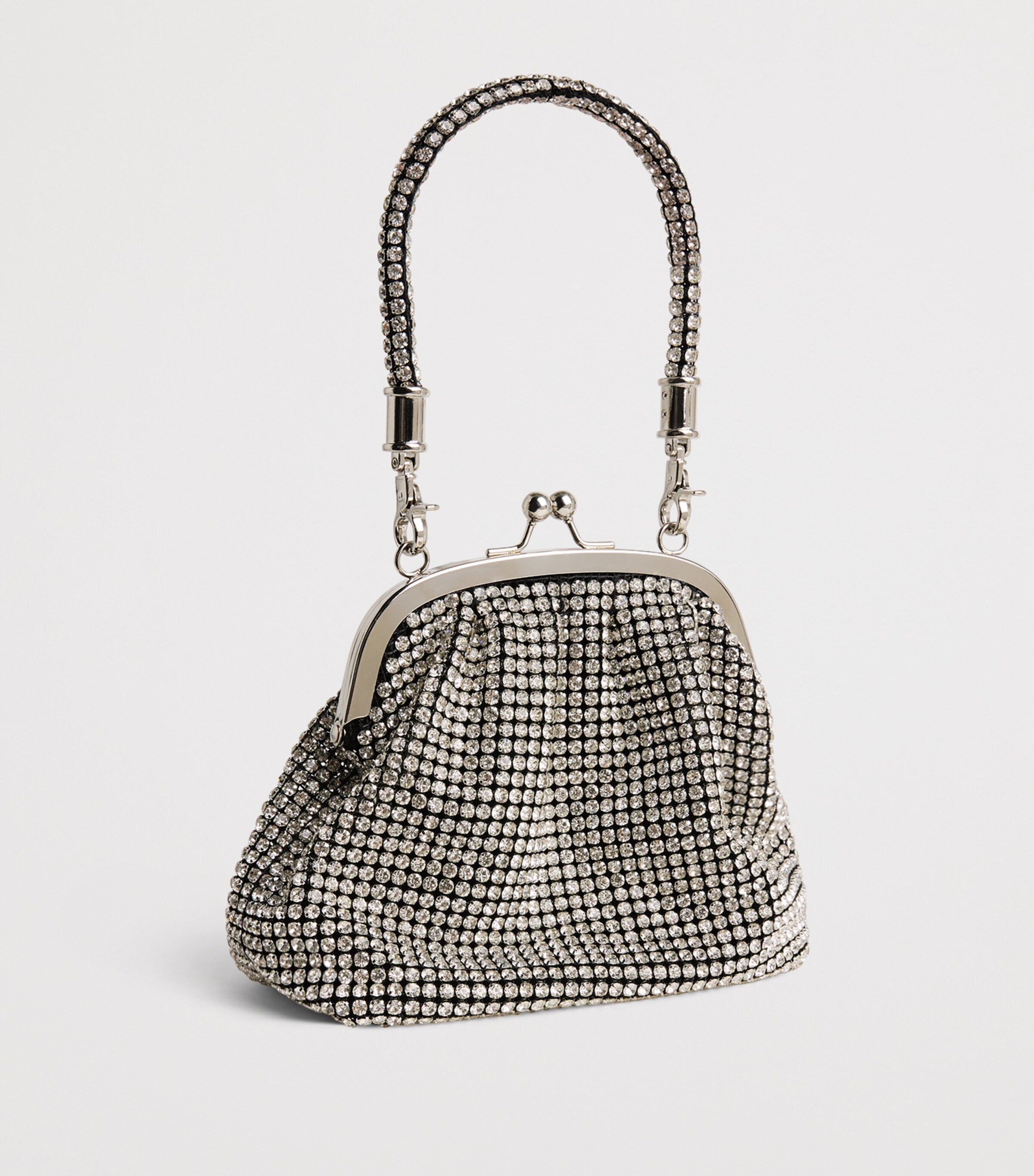 David Charles Embellished Top-Handle Bag S Silver Image 2