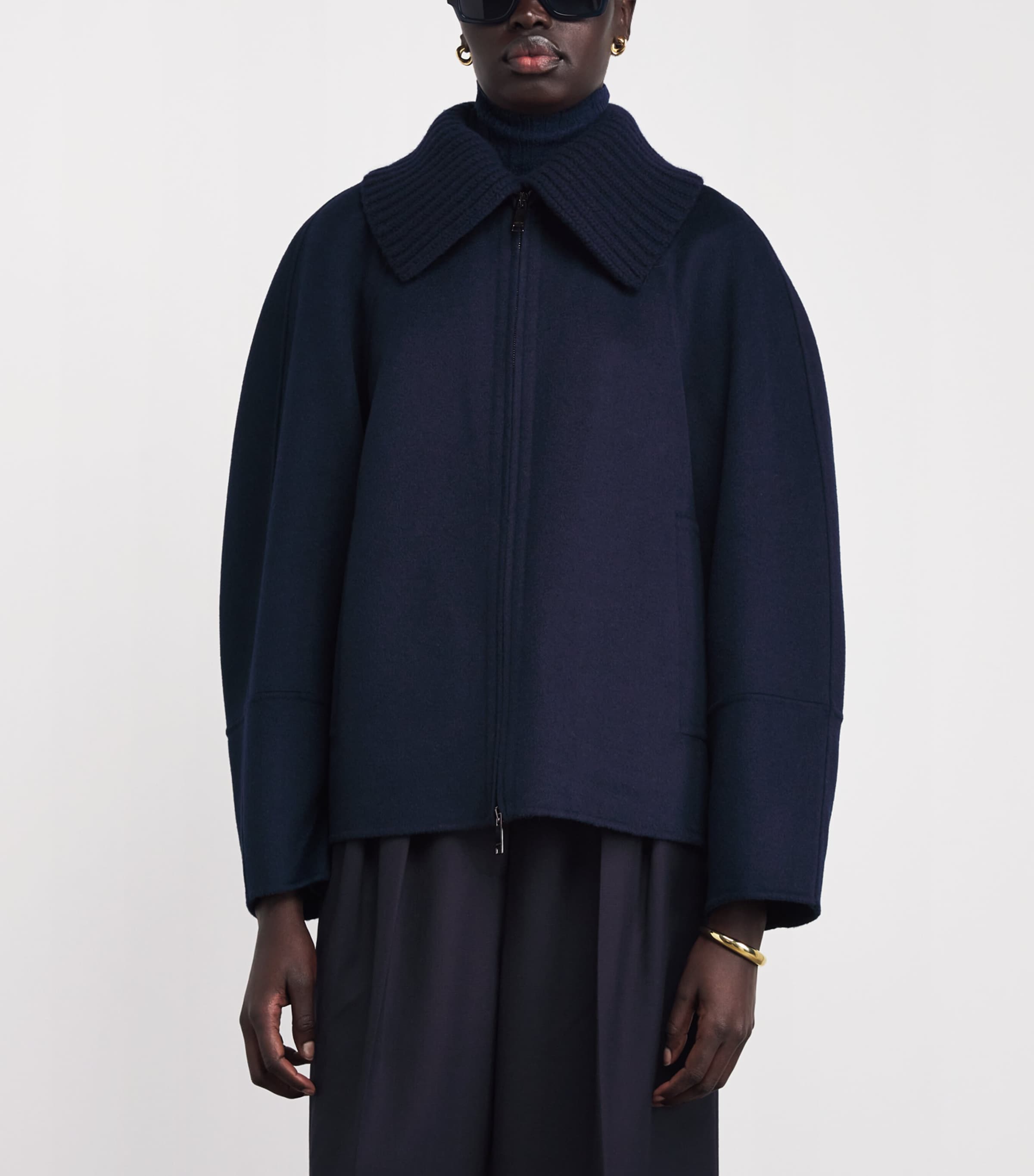Joseph Womens Wool-Cashmere Cooksey Jacket Indigo Image 3