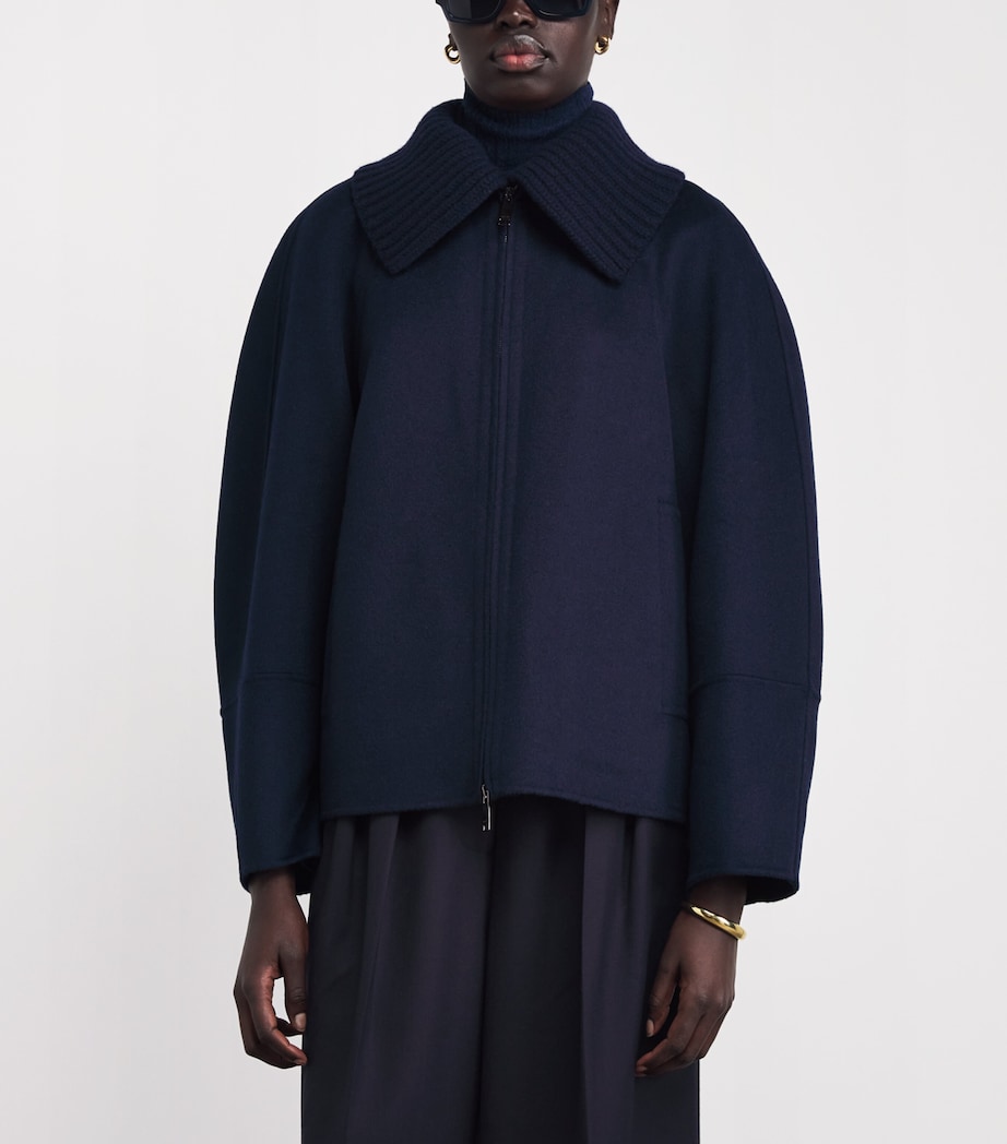 Joseph Womens Wool-Cashmere Cooksey Jacket Indigo Image 3