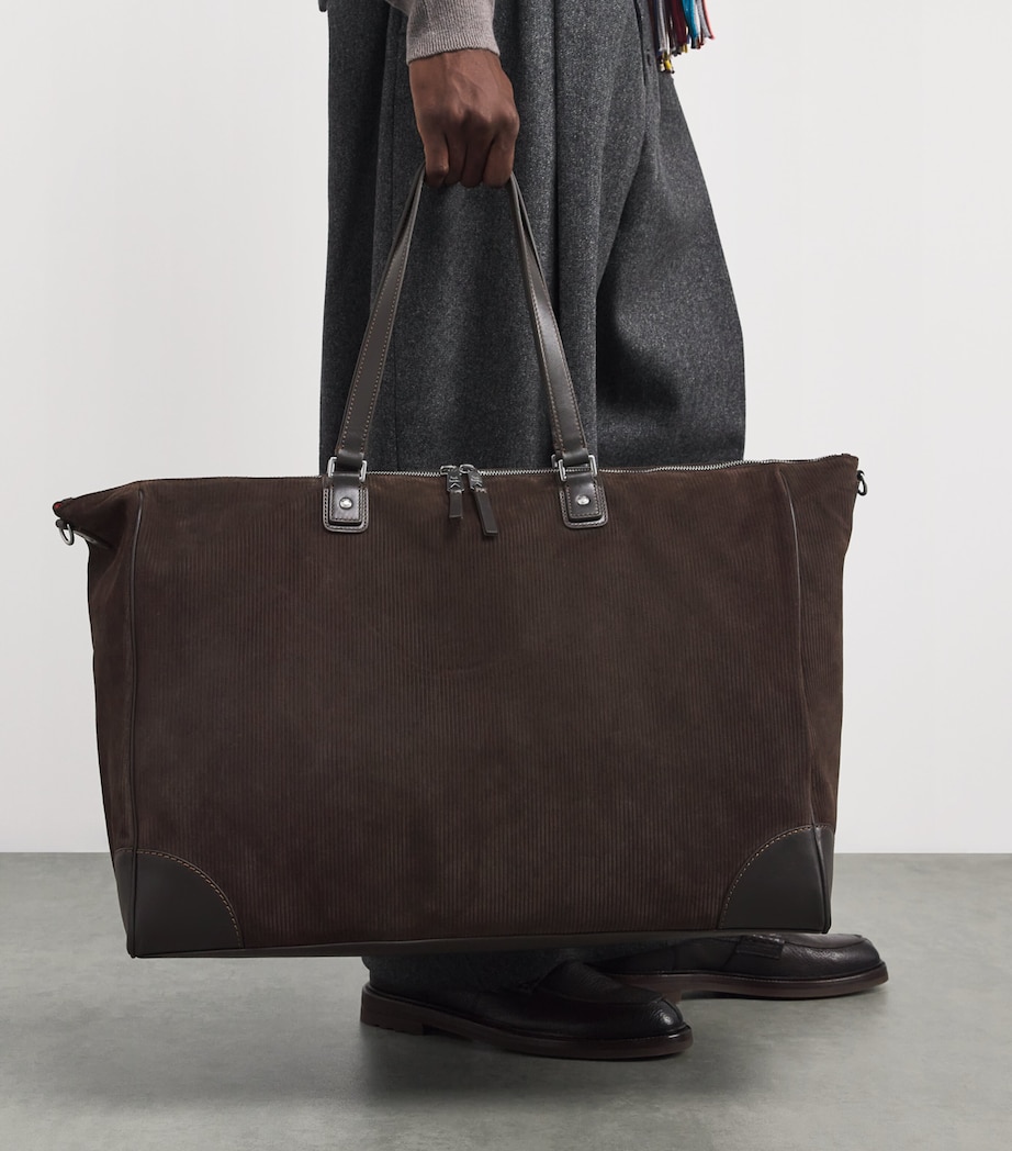 Suede Duffle Bag 69_DARK BROWN Image 2