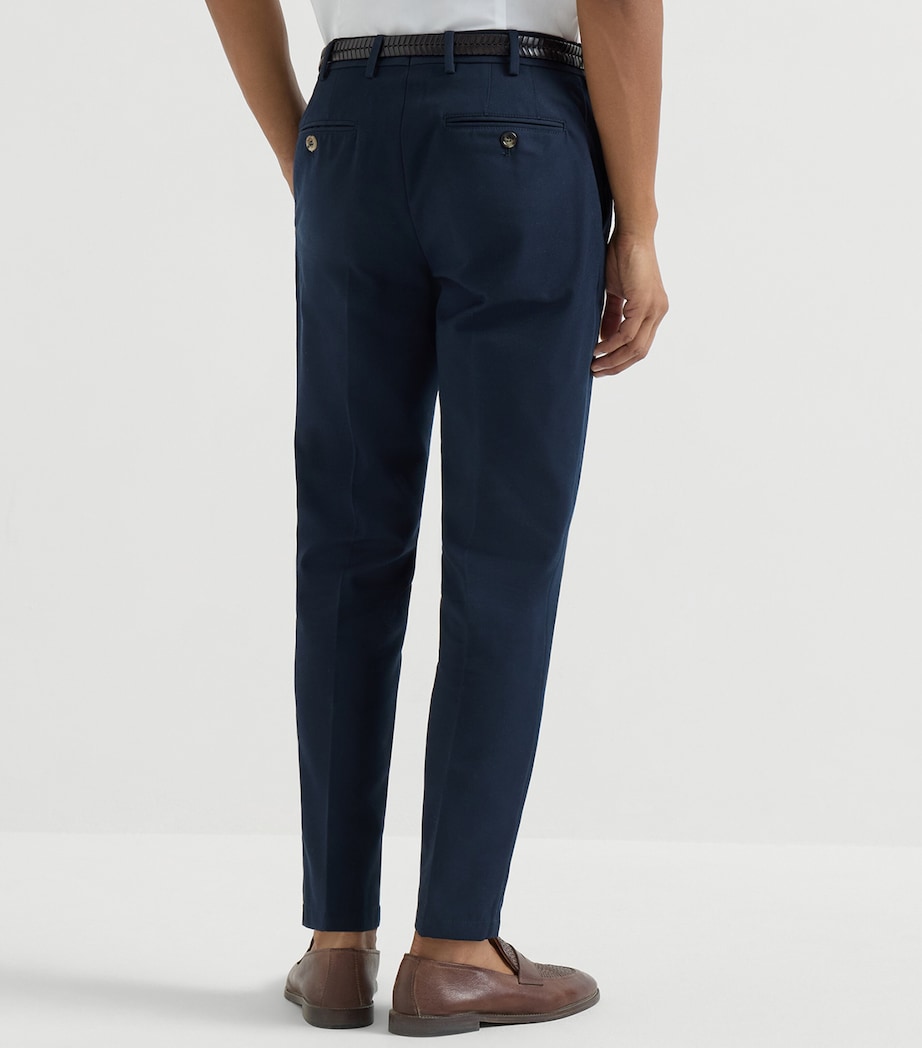 Brunello Cucinelli Mens Cotton-Virgin Wool Gabardine Trousers Image 5