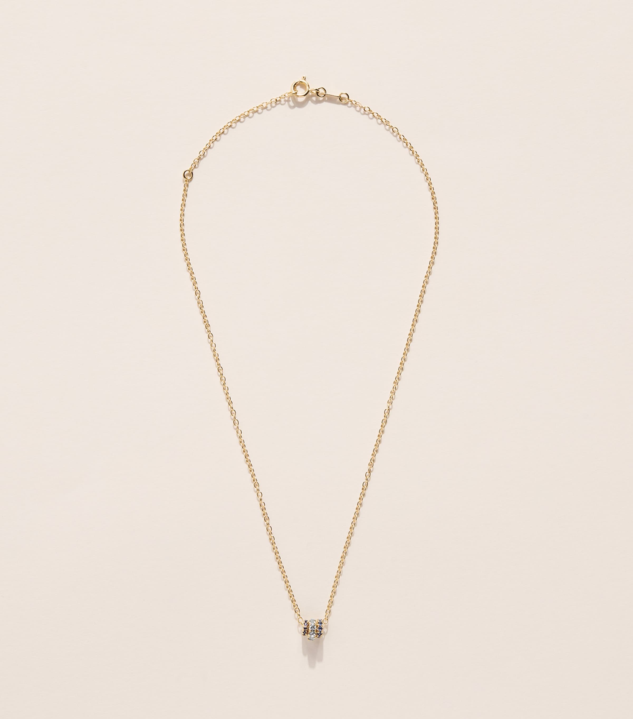 Spinelli Kilcollin Yellow Gold, Sapphire and Aquamarine Vesta Necklace Yellow Gold Image 3