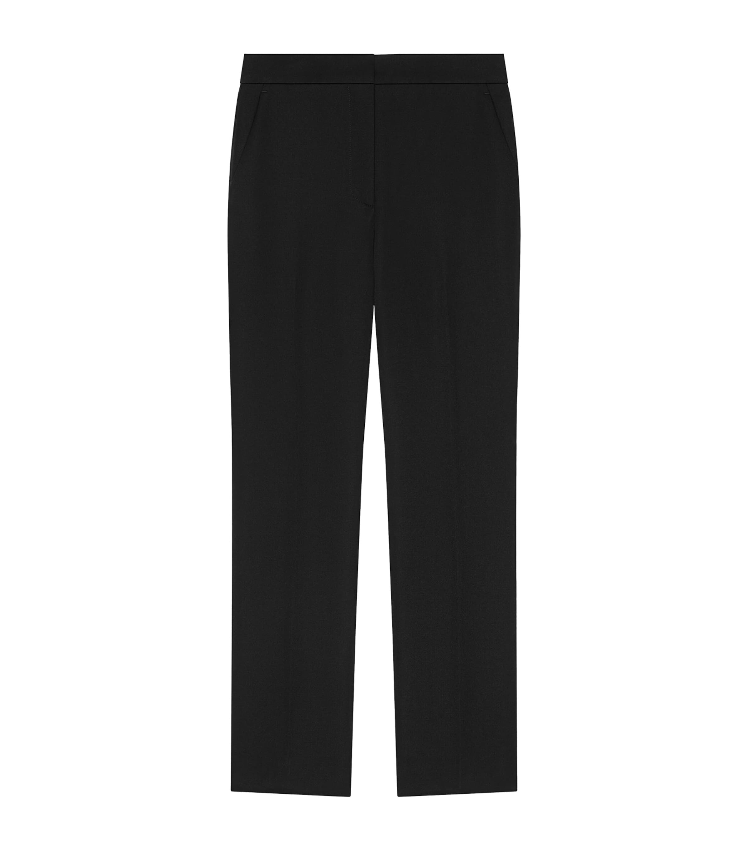 Crepe Cady Slim-Fit Tailored Trousers BLACK Image 1