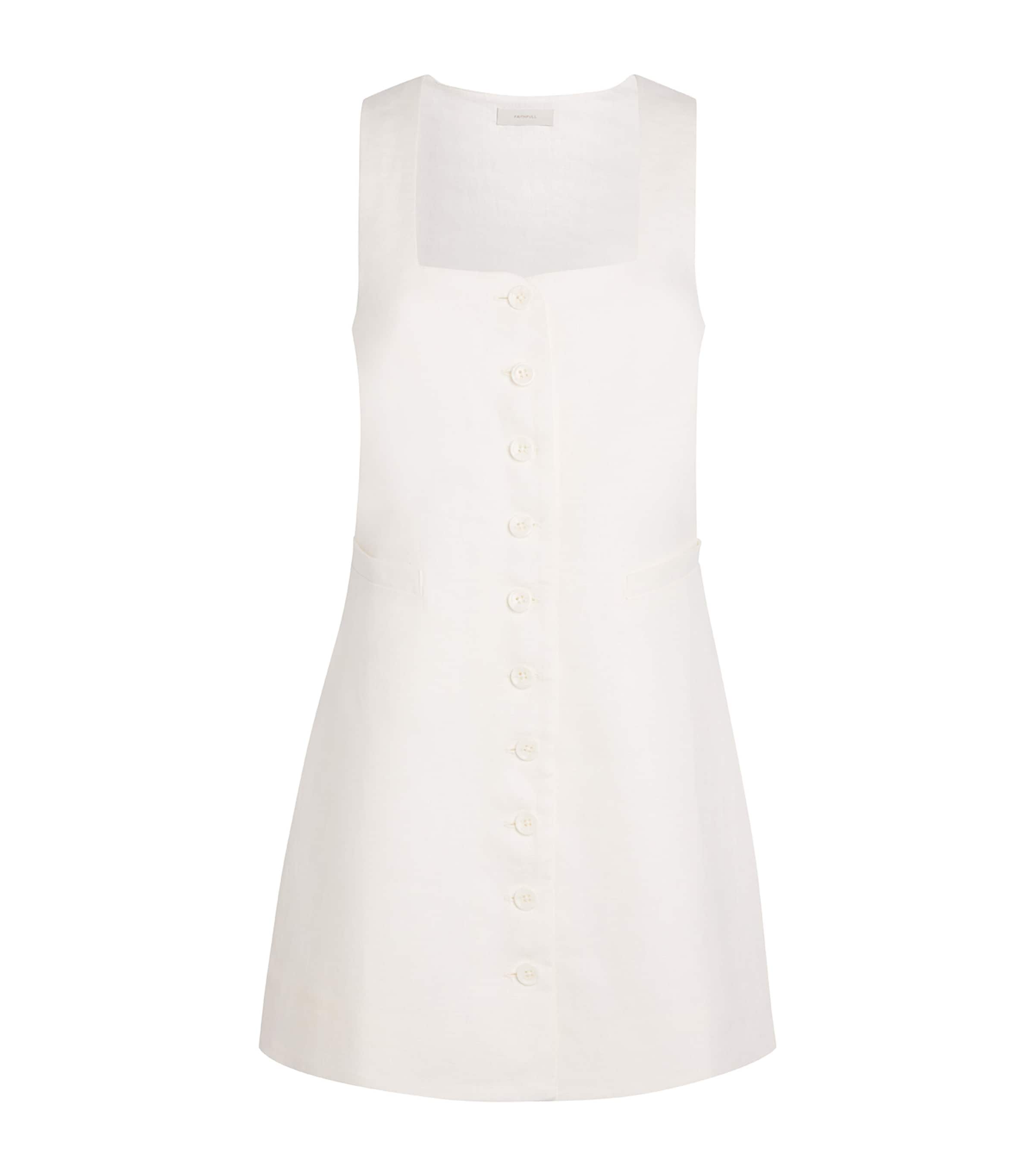 Linen Jaques Mini Dress WHITE Image 1