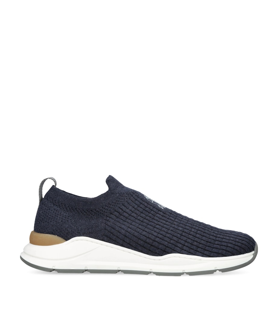 Knitted Slip-On Sneakers NAVY Image 1